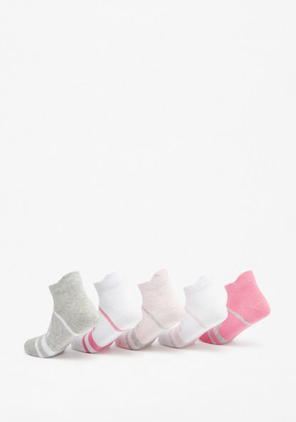 Kappa Logo Print Ankle Length Socks - Set of 5-Girl%27s Socks & Tights-image-2