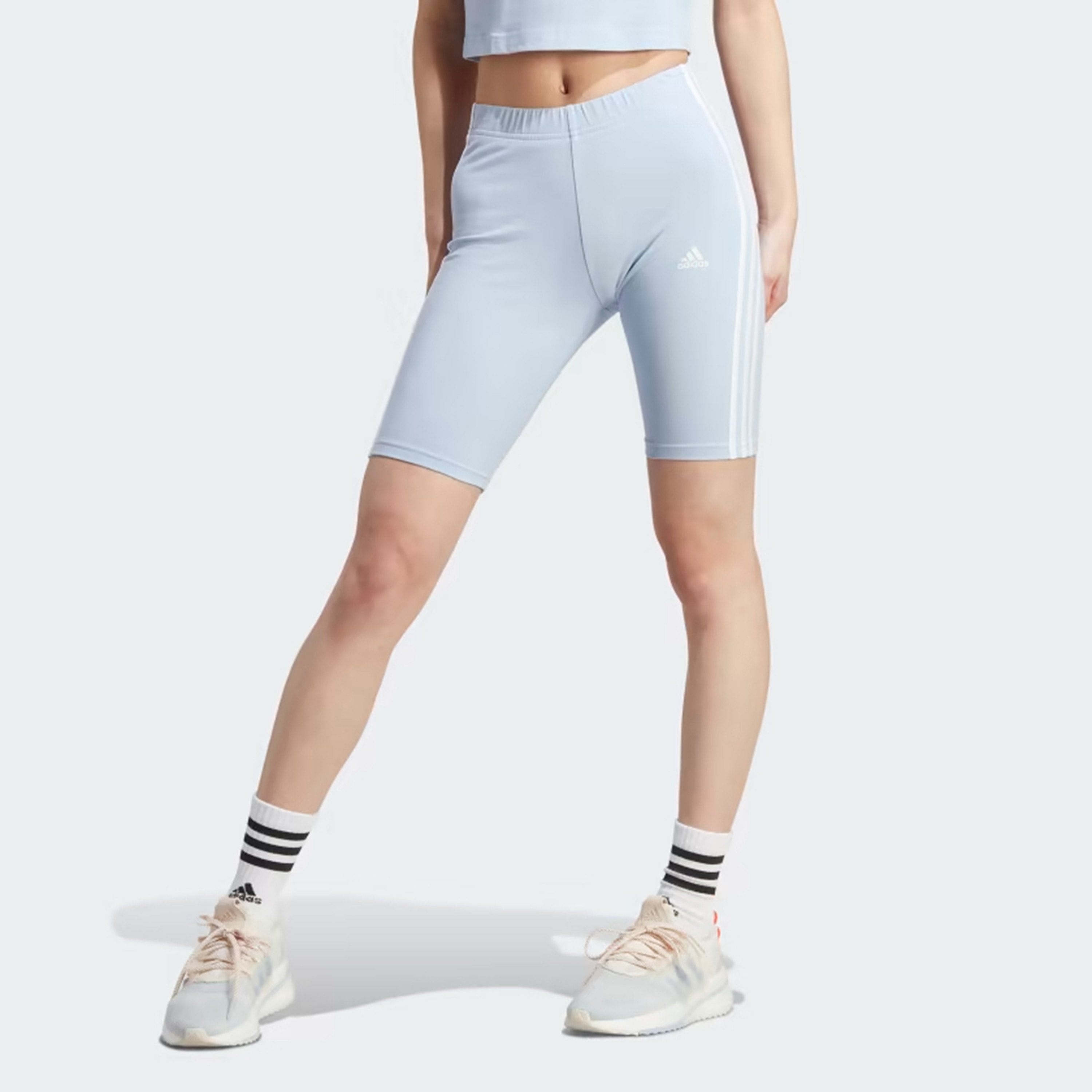 Adidas Sho Women 3 Stripe Tights-women-clothing-bottoms-leggings-image-1