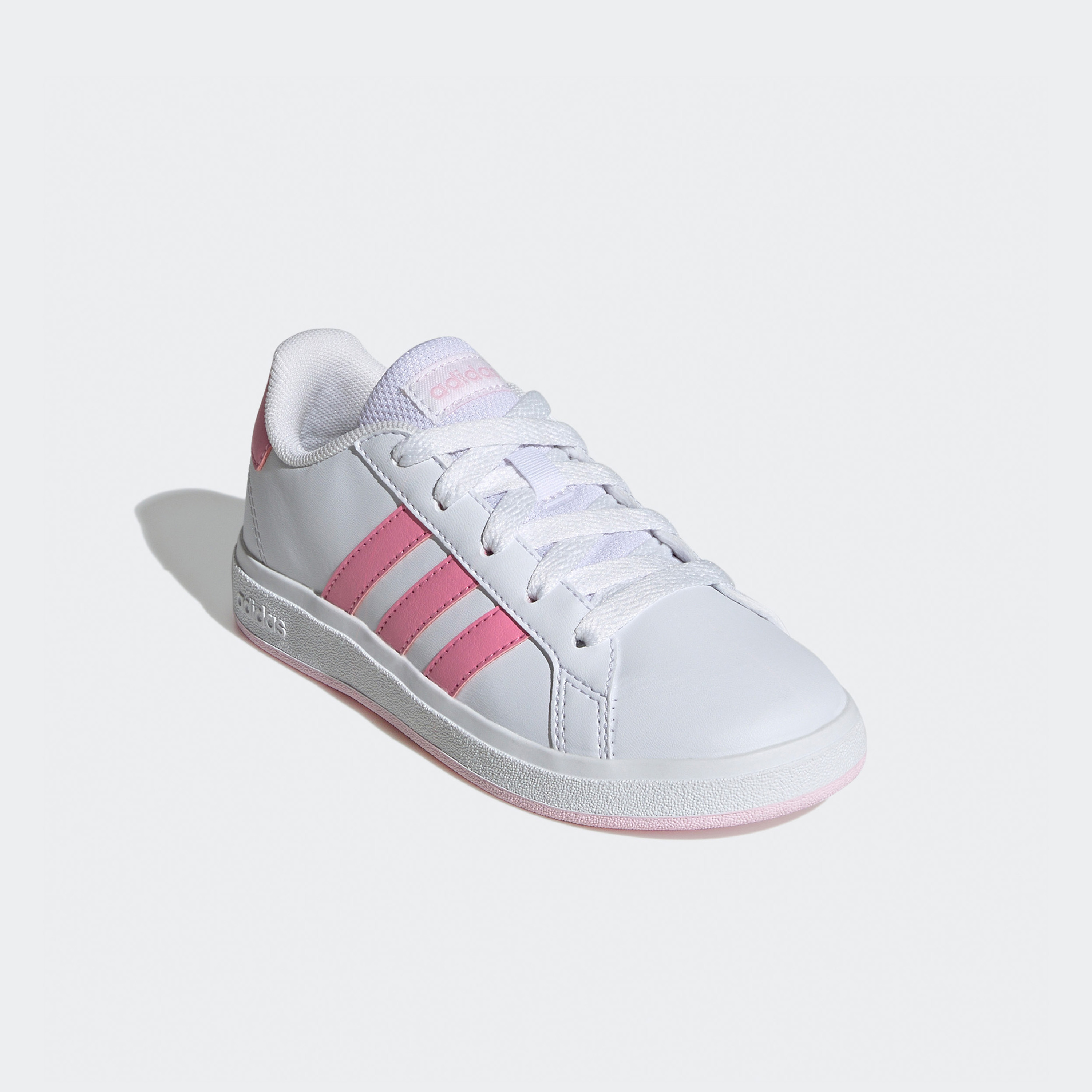 adidas Kids Grand Court Lifestyle Lace-Up Sneakers FZ6158|OE-girls-shoes-sneakers-image-1