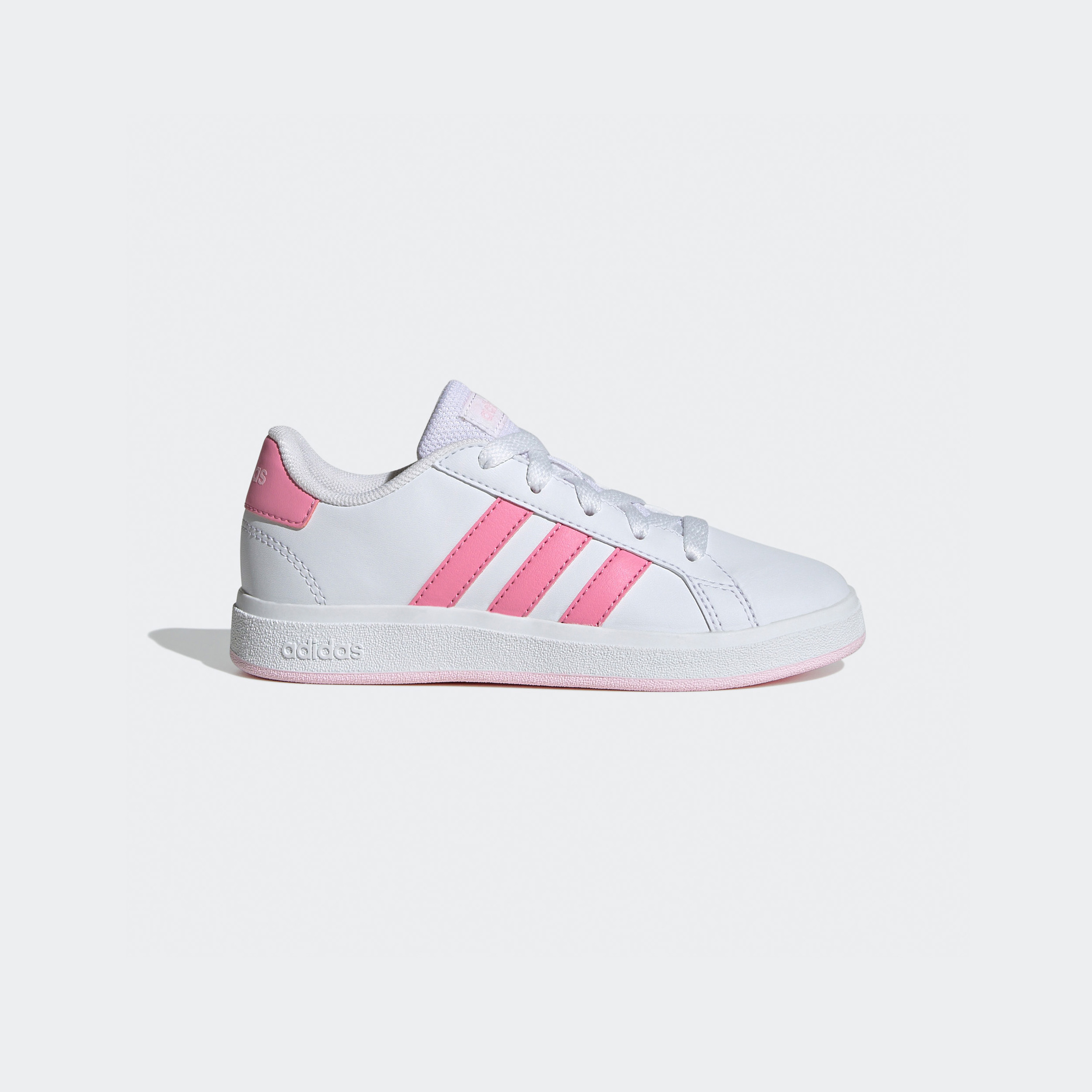 adidas Kids Grand Court Lifestyle Lace-Up Sneakers FZ6158|OE-girls-shoes-sneakers-image-2