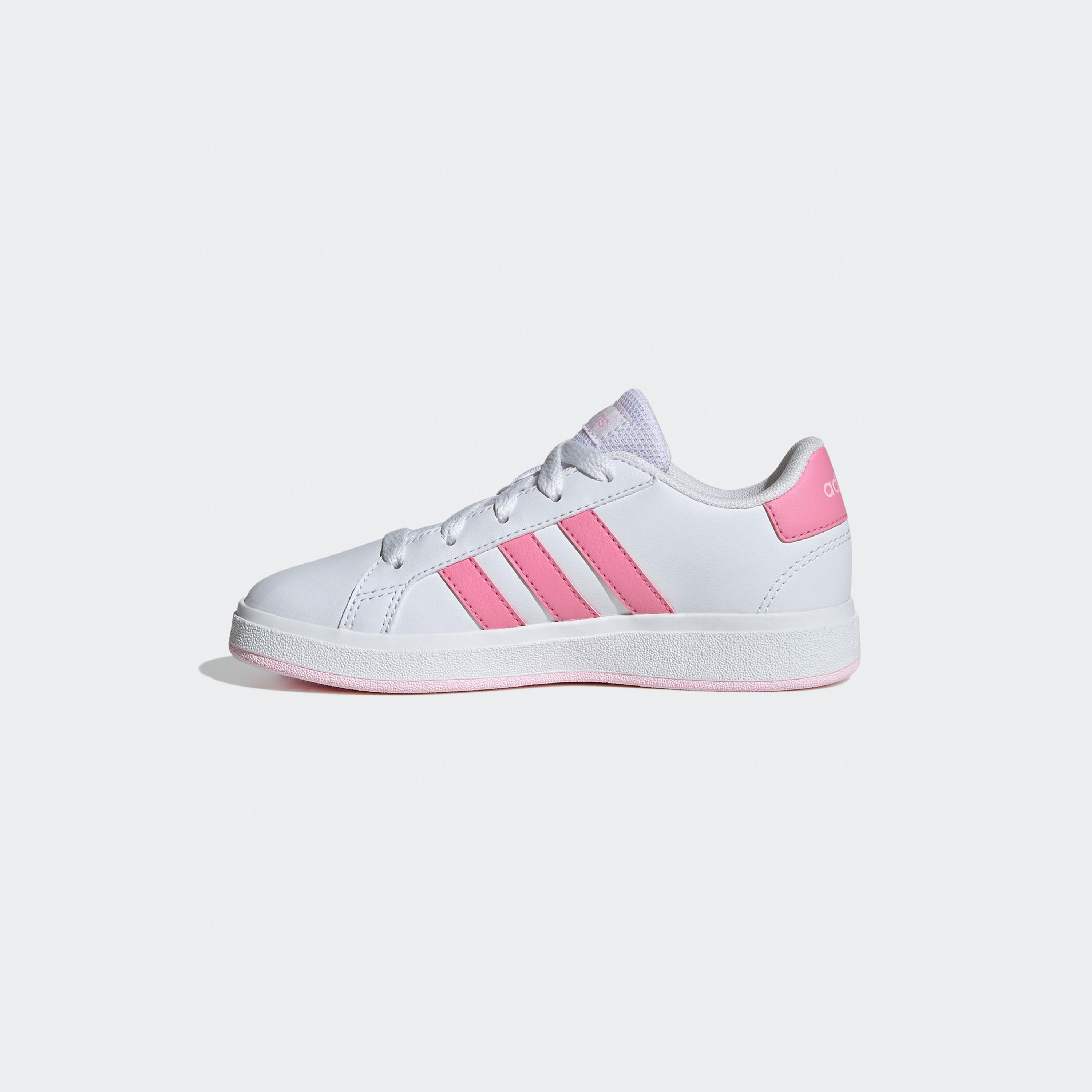 adidas Kids Grand Court Lifestyle Lace-Up Sneakers FZ6158|OE-girls-shoes-sneakers-image-3