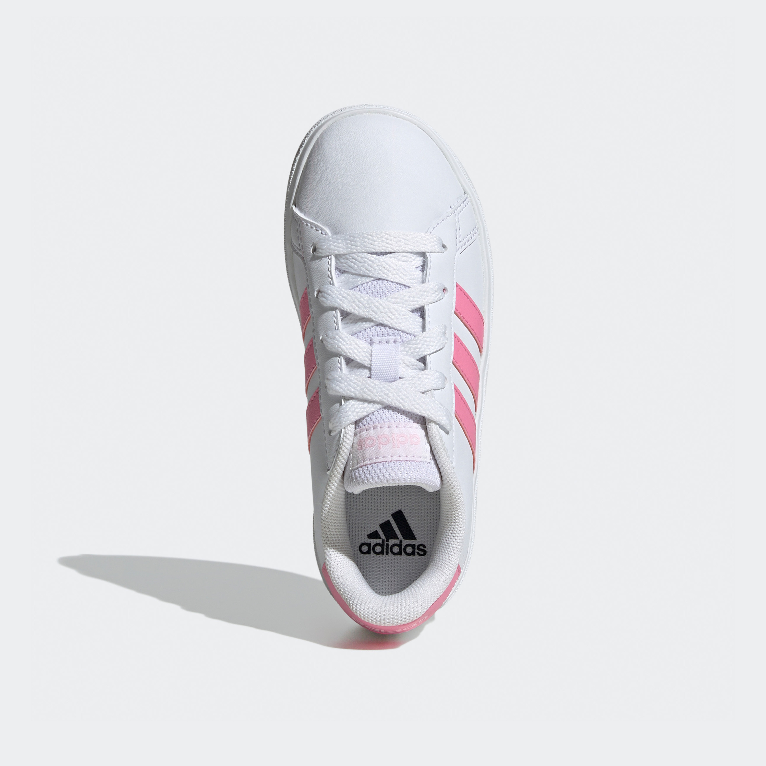adidas Kids Grand Court Lifestyle Lace-Up Sneakers FZ6158|OE-girls-shoes-sneakers-image-4
