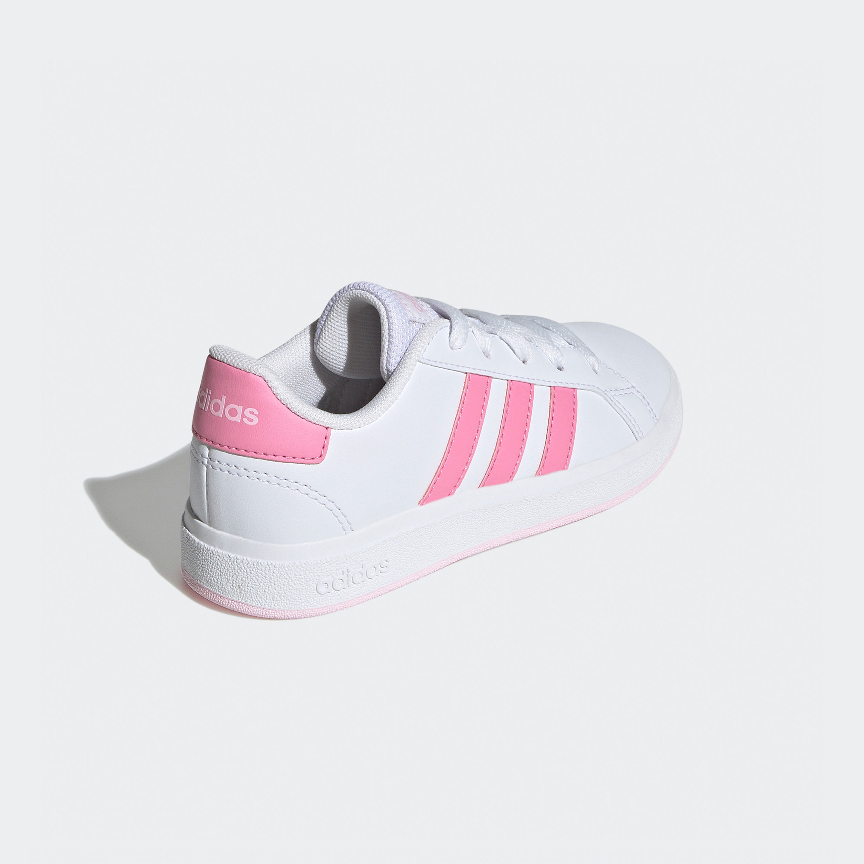 adidas Kids Grand Court Lifestyle Lace-Up Sneakers FZ6158|OE-girls-shoes-sneakers-image-6