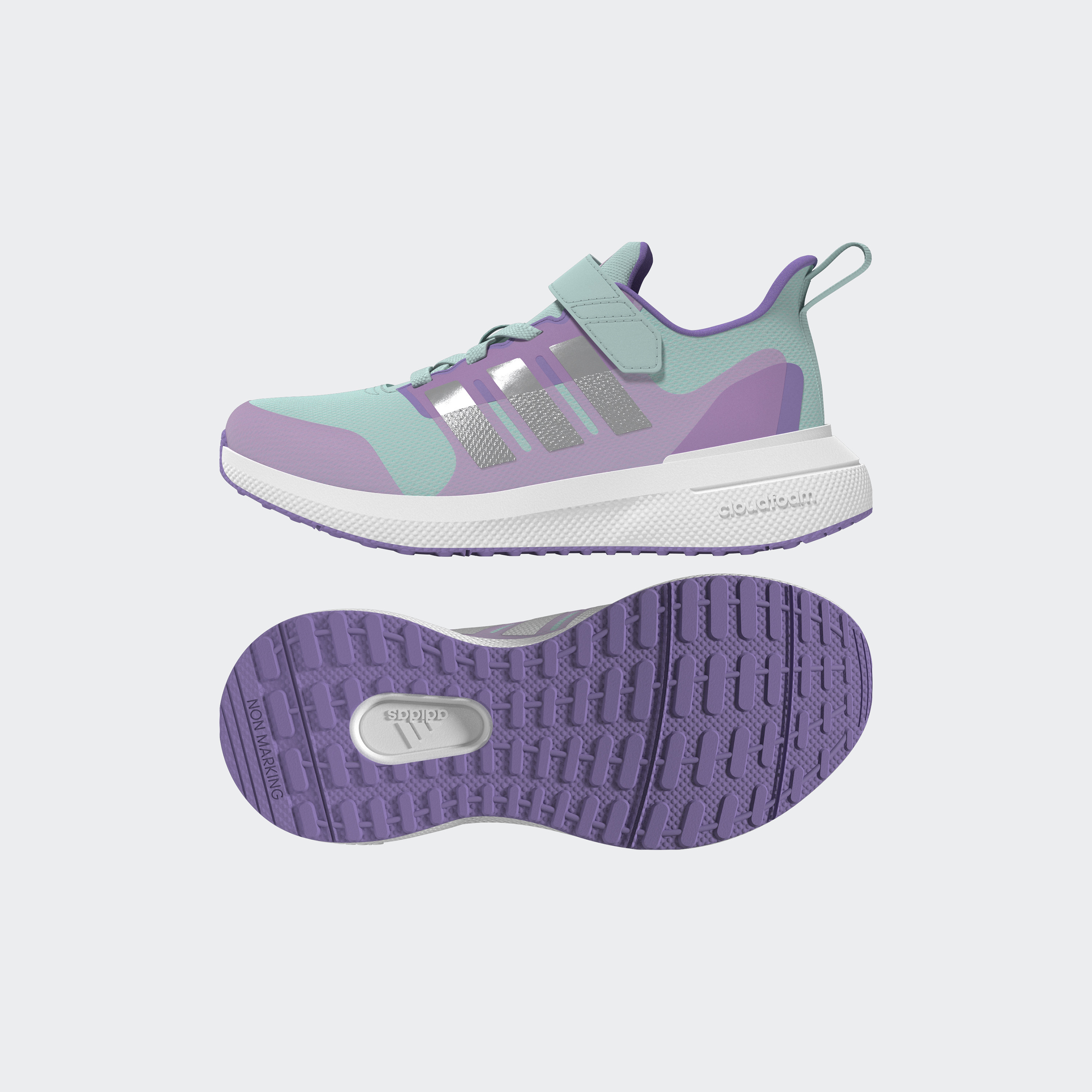 حذاء جري فورتارن 2.0 كلاودفوم بشريط لاصق مطاطي للبنات من أديداس-girls-shoes-sneakers-image-3
