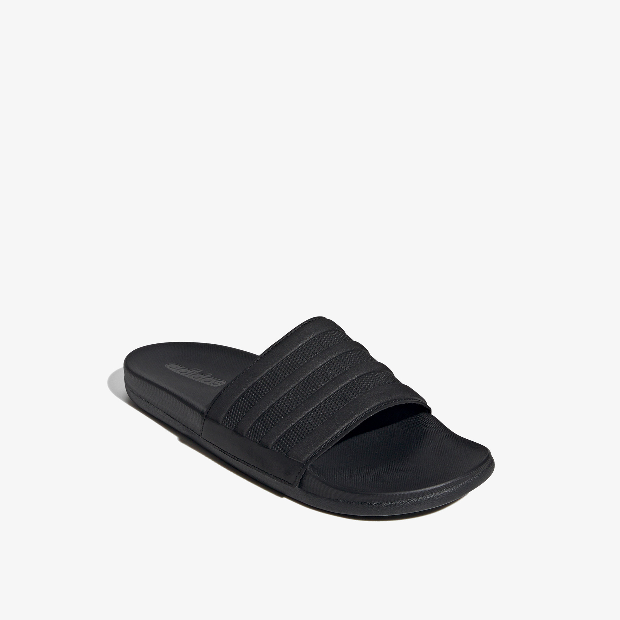 Adidas men's slides black on sale