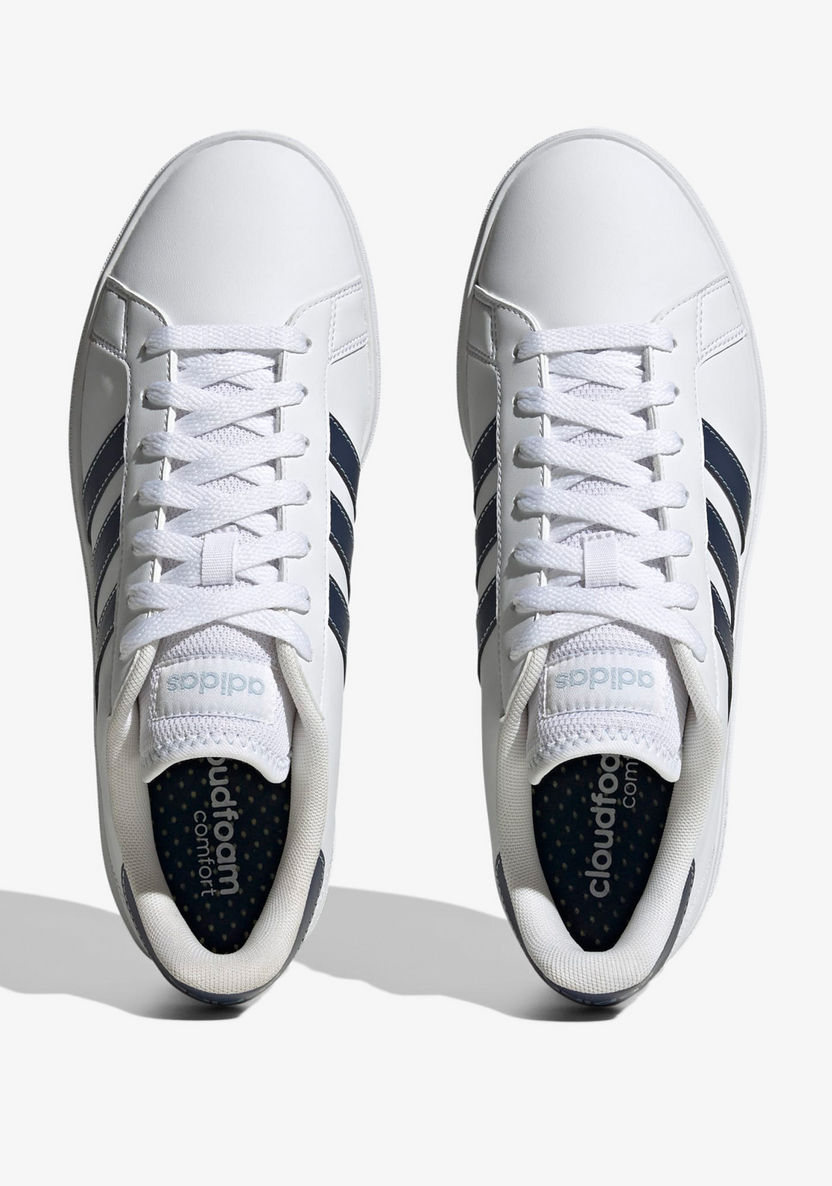 Adidas Men's Striped Lace-Up Sneakers - GRAND COURT BASE 2.0-Men%27s Sneakers-image-2