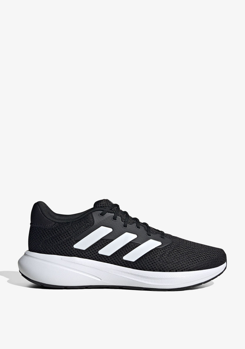 Adidas Men's Logo Print Running Shoes with Lace-Up Closure - RESPONSE RUNNER U-Men%27s Sports Shoes-image-2