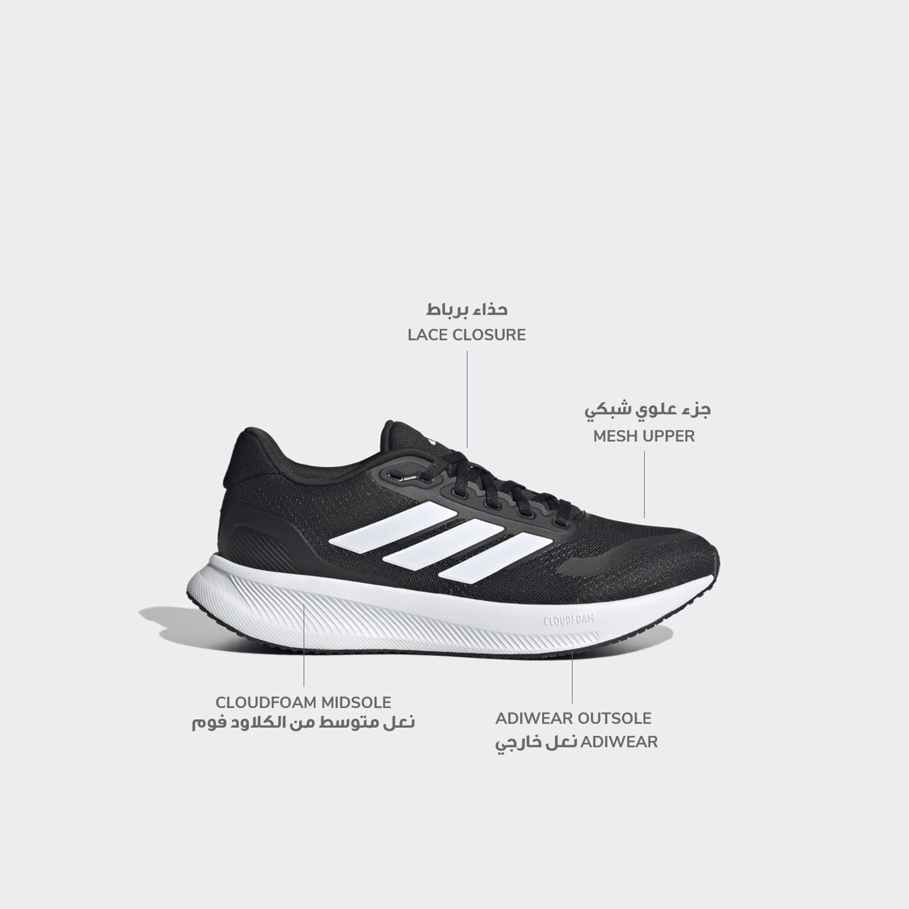 Adidas Women Runfalcon 5 Wide Lace-Up Running Shoes-sports-women-shoes-image-2