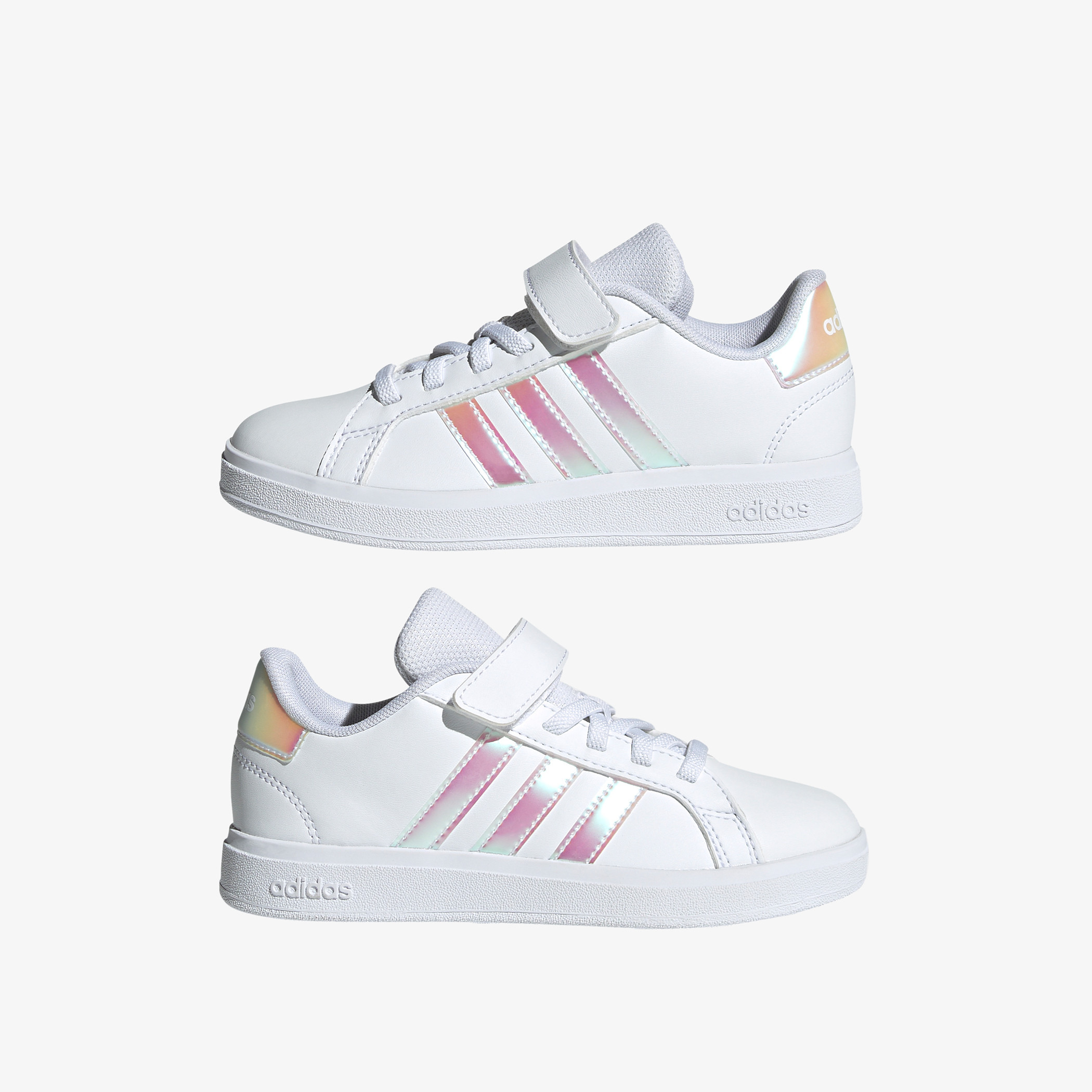 Adidas Girls' GRAND COURT 2.0 Sneakers with Hook and Loop Closure - IE3851-girls-shoes-sneakers-image-2