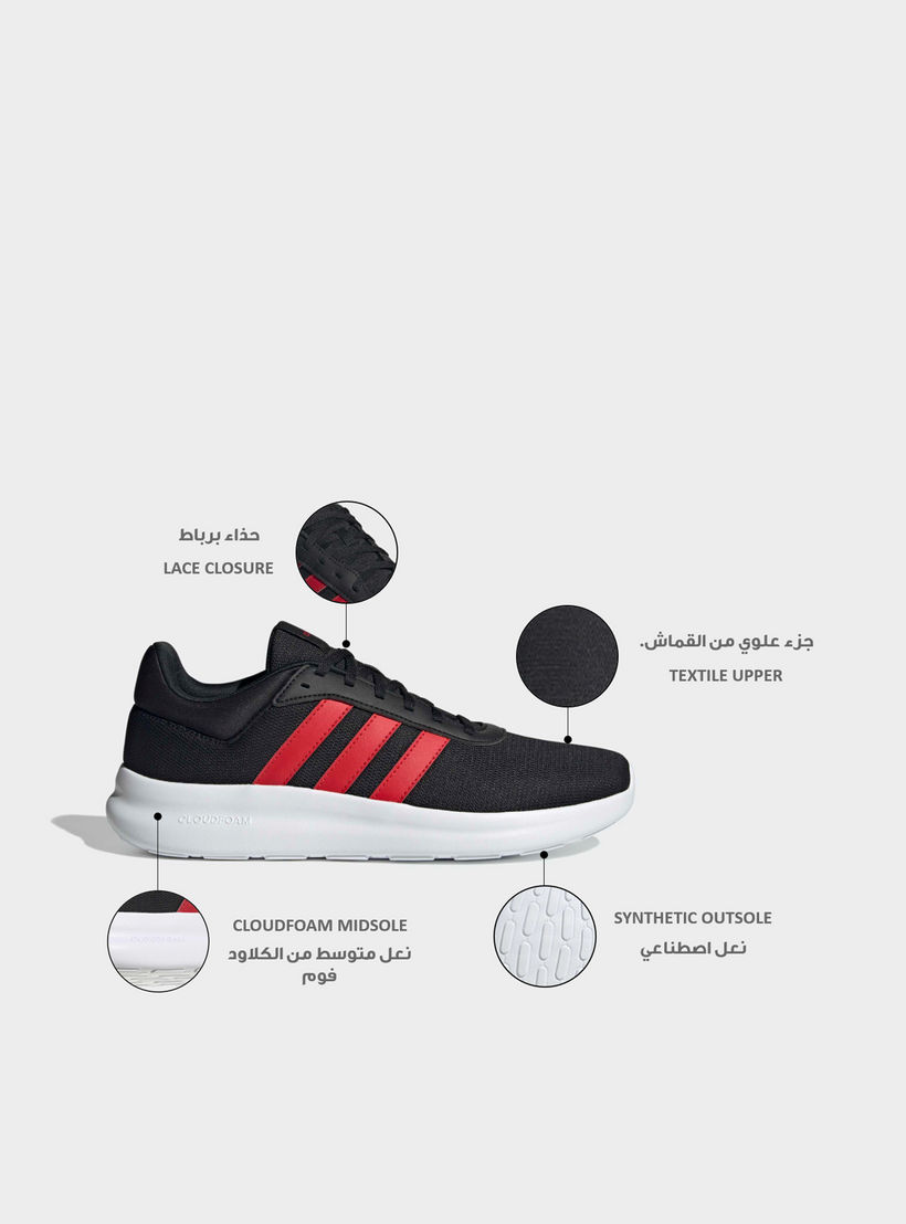 Adidas Men Lite Racer 4.0 Textured Lace-Up Ankle Sneakers-sports-men-shoes-image-2