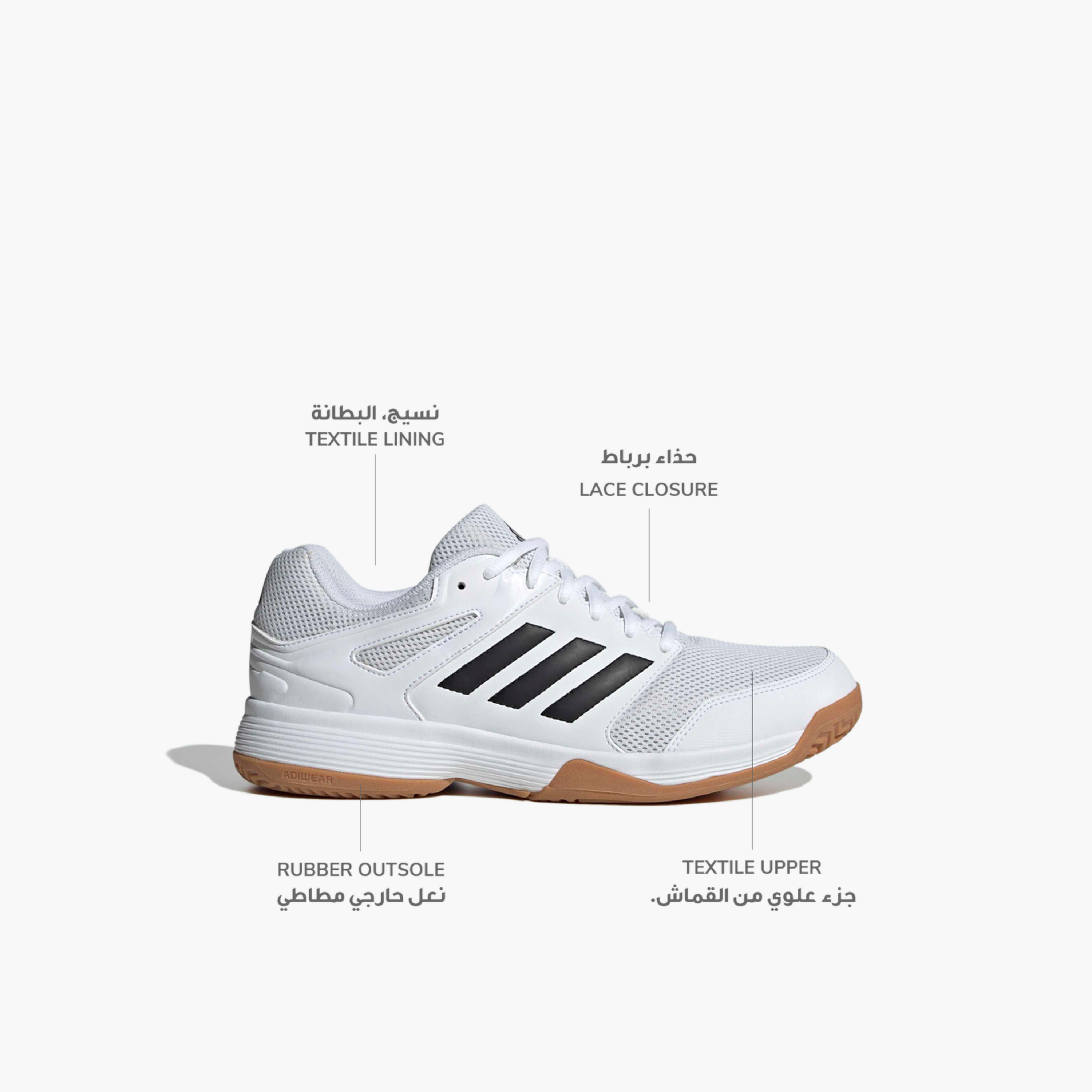 Adidas Men Speedcourt Lace-Up Badminton Shoes-sports-men-shoes-image-2