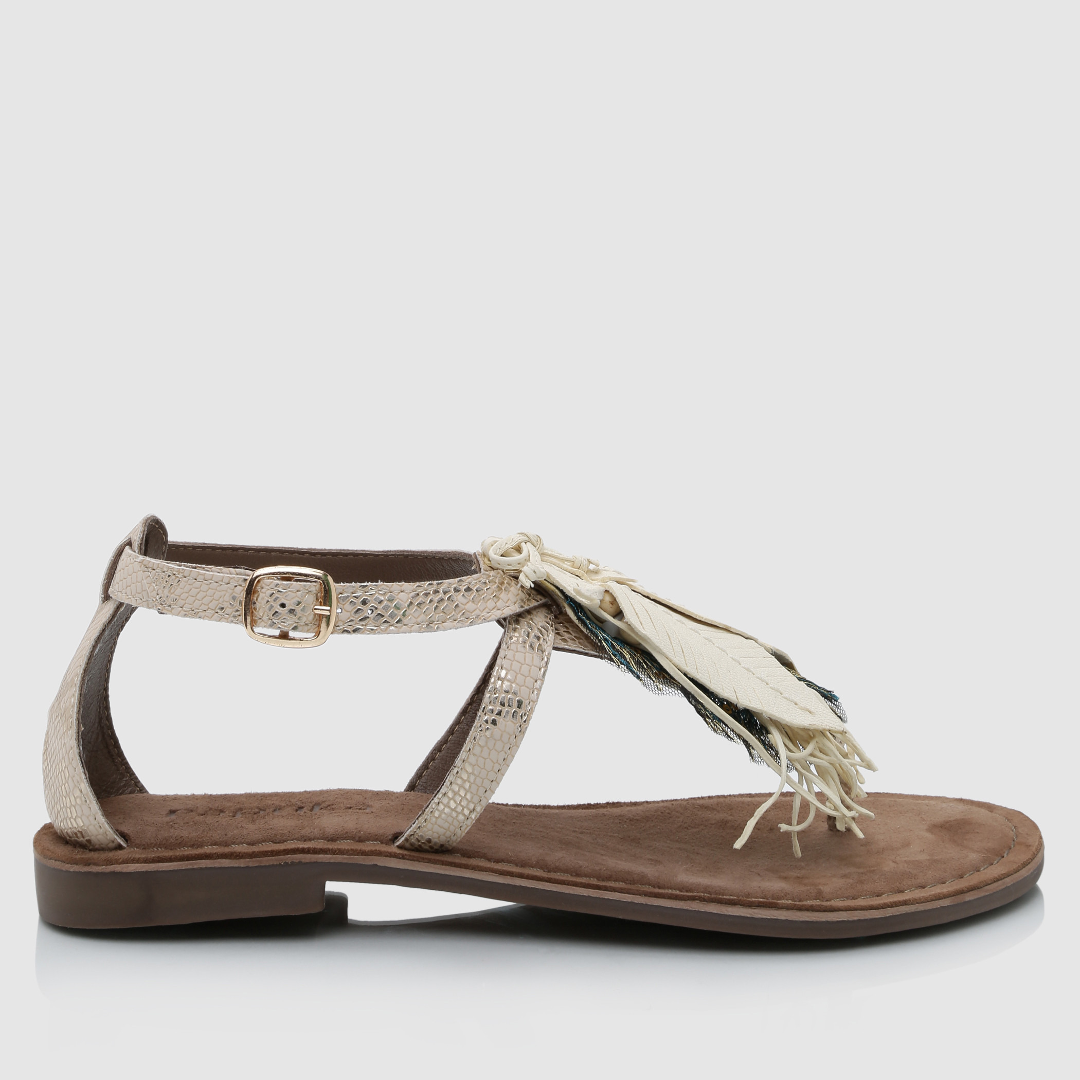 Paprika Embellished Sandals with Buckle Closure-men-shoes-shoecare-image-5