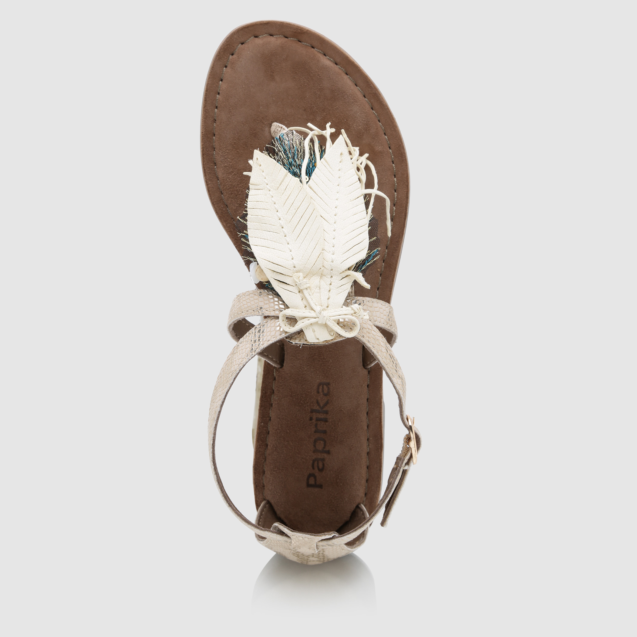 Paprika Embellished Sandals with Buckle Closure-men-shoes-shoecare-image-7