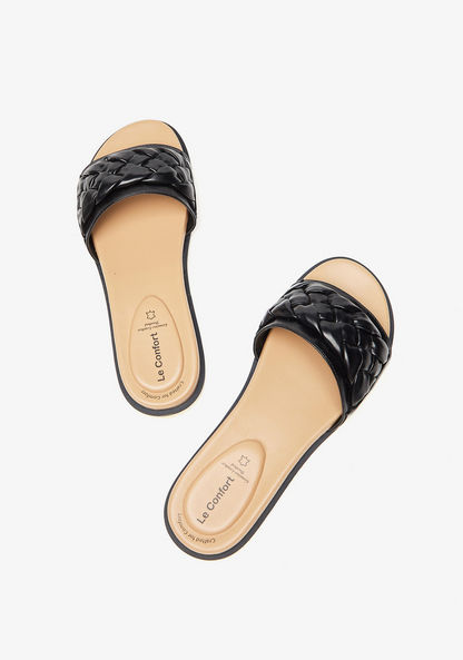 Le Confort Braided Slip-On Slide Sandals-Women%27s Flat Sandals-image-2