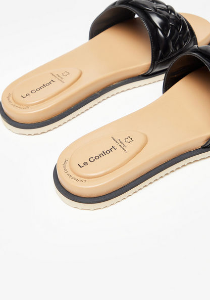 Le Confort Braided Slip-On Slide Sandals-Women%27s Flat Sandals-image-4