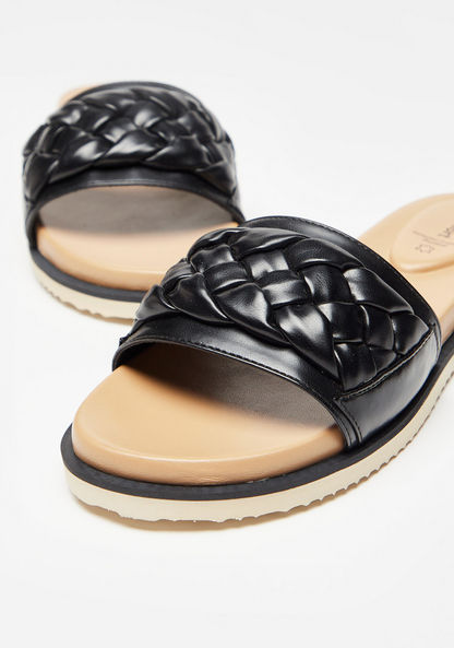 Le Confort Braided Slip-On Slide Sandals-Women%27s Flat Sandals-image-5