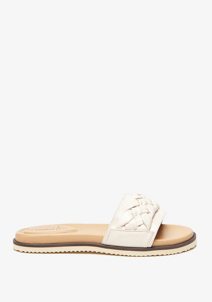 Le Confort Braided Slip-On Slide Sandals-Women%27s Flat Sandals-image-1