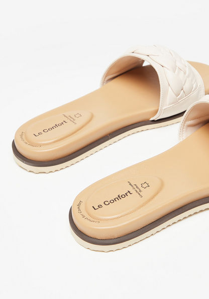 Le Confort Braided Slip-On Slide Sandals-Women%27s Flat Sandals-image-3