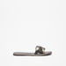 Colourblock Panelled Slide Sandals-Women%27s Flat Sandals-thumbnailMobile-0