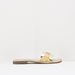 Colourblock Panelled Slide Sandals-Women%27s Flat Sandals-thumbnailMobile-0