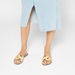 Colourblock Panelled Slide Sandals-Women%27s Flat Sandals-thumbnailMobile-1