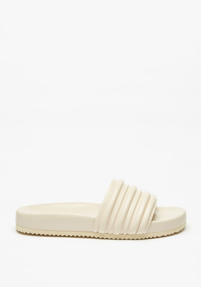 Le Confort Textured Slip-On Slide Sandals-Women%27s Flat Sandals-image-3