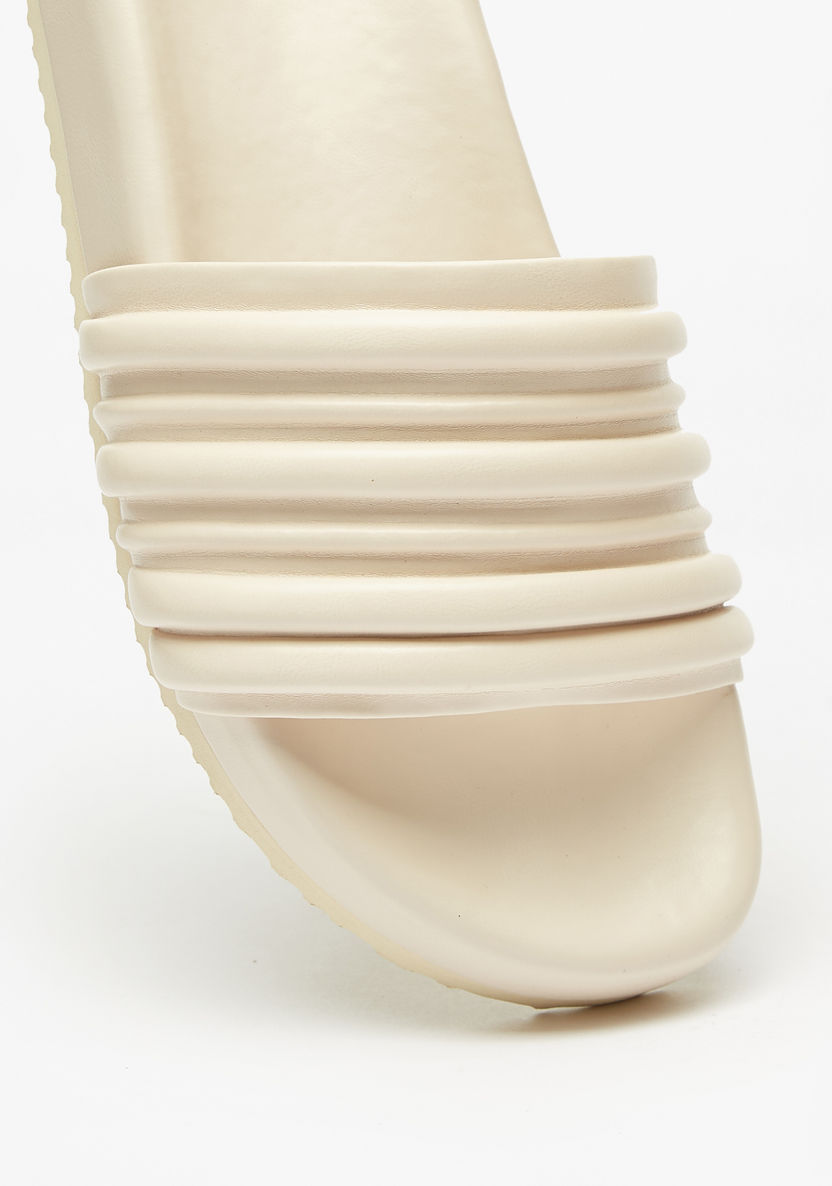 Le Confort Textured Slip-On Slide Sandals-Women%27s Flat Sandals-image-5