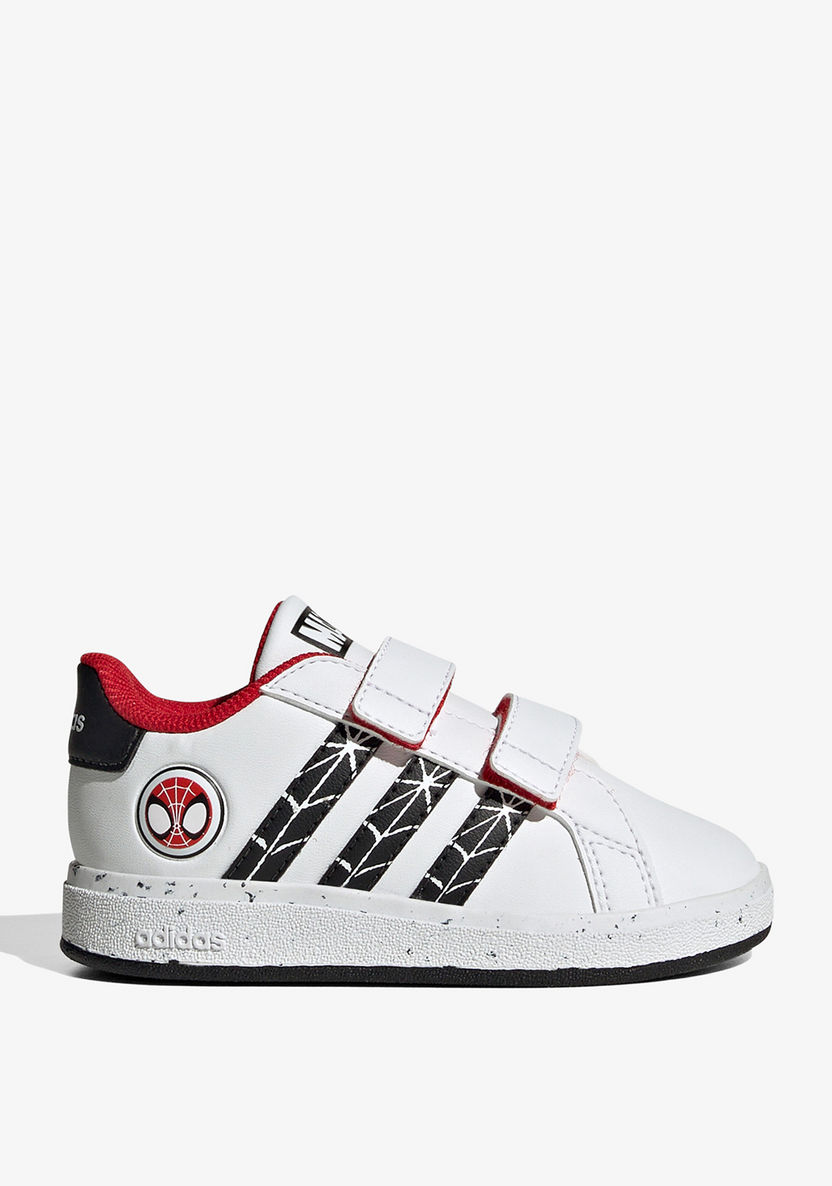 Adidas Boys' Printed Low Ankle Sneakers with Hook and Loop Closure - GRAND COURT SPIDER-MAN-Boy%27s Sneakers-image-3