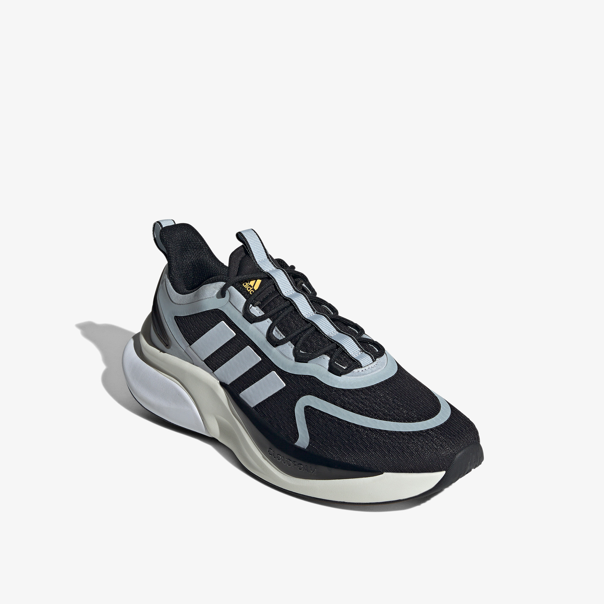 Adidas Mens Textured Sports Shoes with Lace Up Closure ALPHABOUNCE