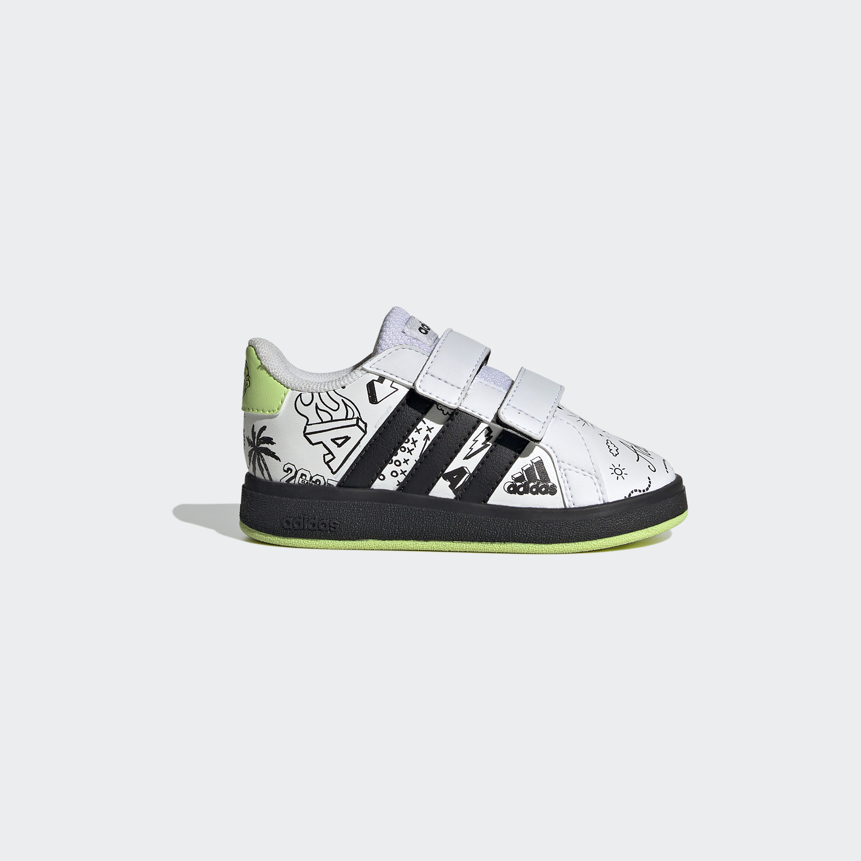 حذاء رياضي للأطفال جراند كورت لايف ستايل مزود بخطاف وحلقة من اديداس | او اي-sports-boys-shoes-image-9