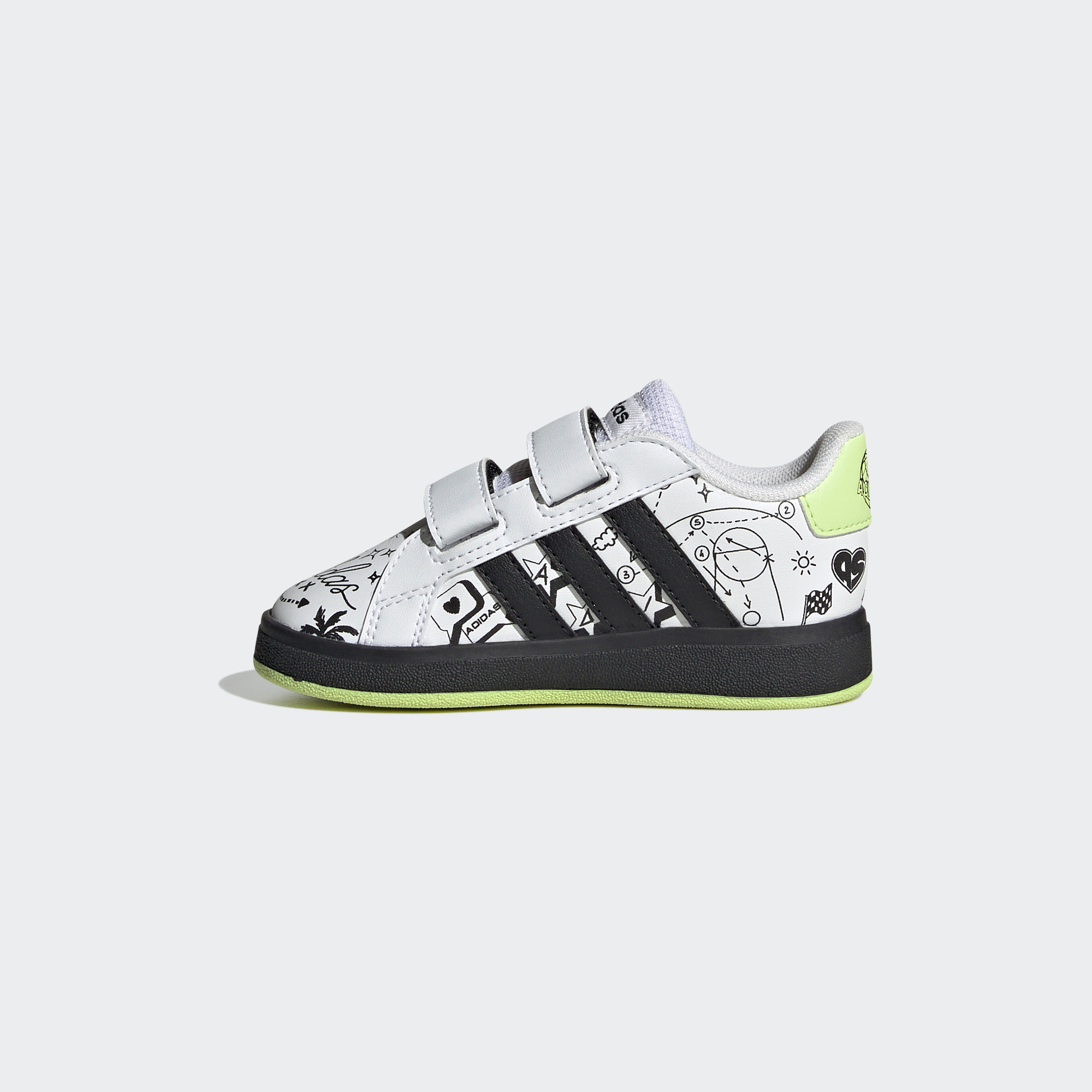 حذاء رياضي للأطفال جراند كورت لايف ستايل مزود بخطاف وحلقة من اديداس | او اي-sports-boys-shoes-image-10