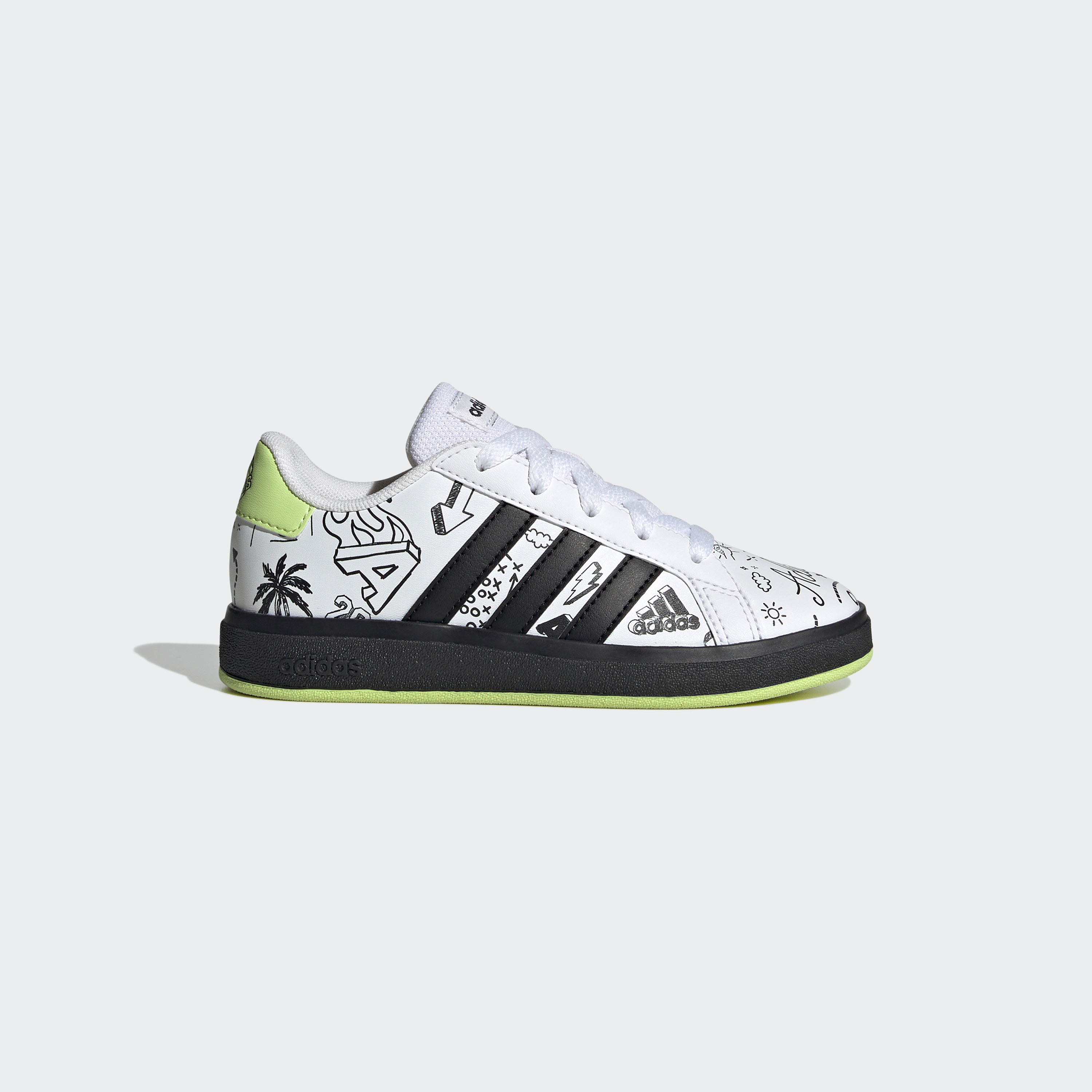 حذاء رياضي للأطفال جراند كورت لايف ستايل برباط من اديداس | او اي-sports-boys-shoes-image-9
