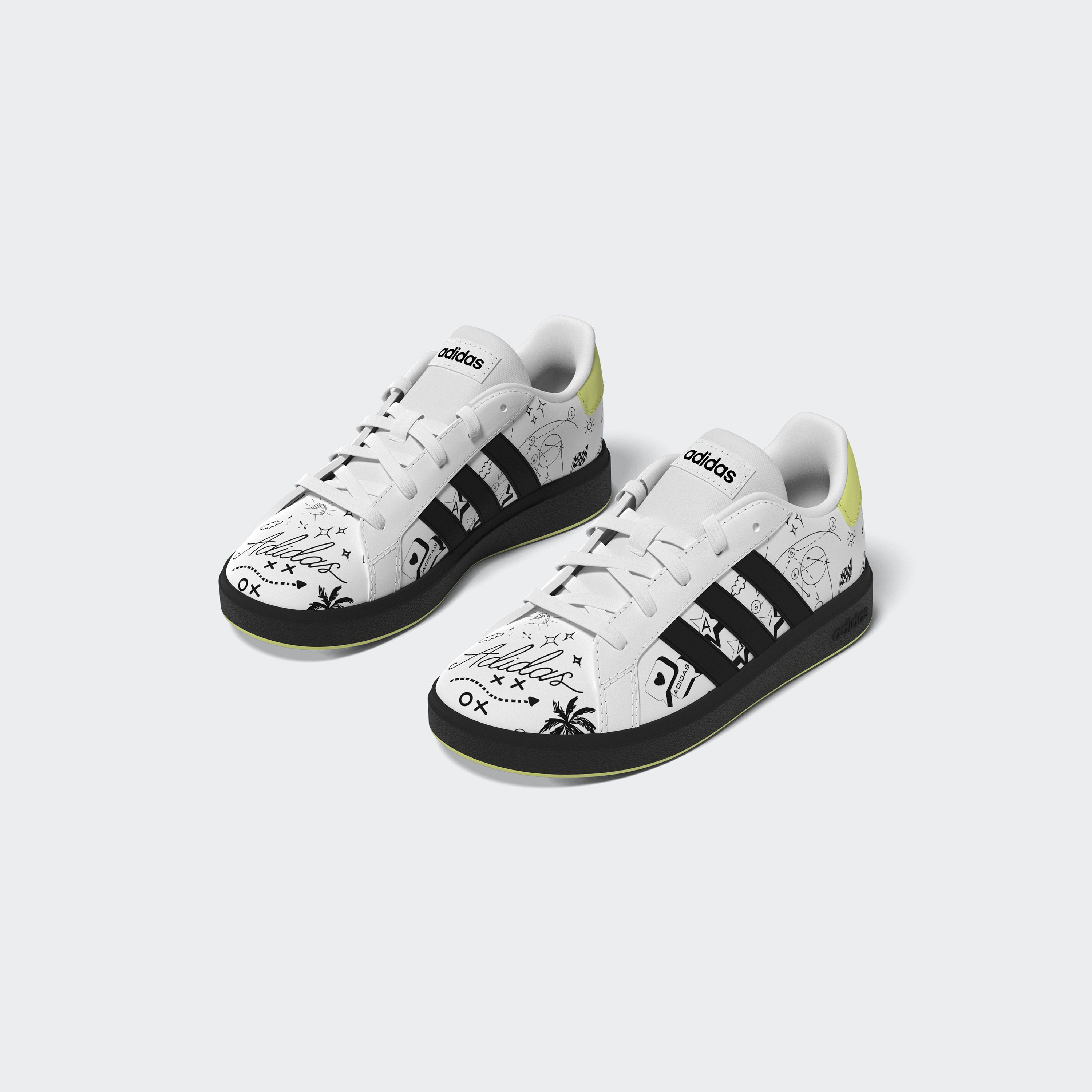 حذاء رياضي للأطفال جراند كورت لايف ستايل برباط من اديداس | او اي-sports-boys-shoes-image-13