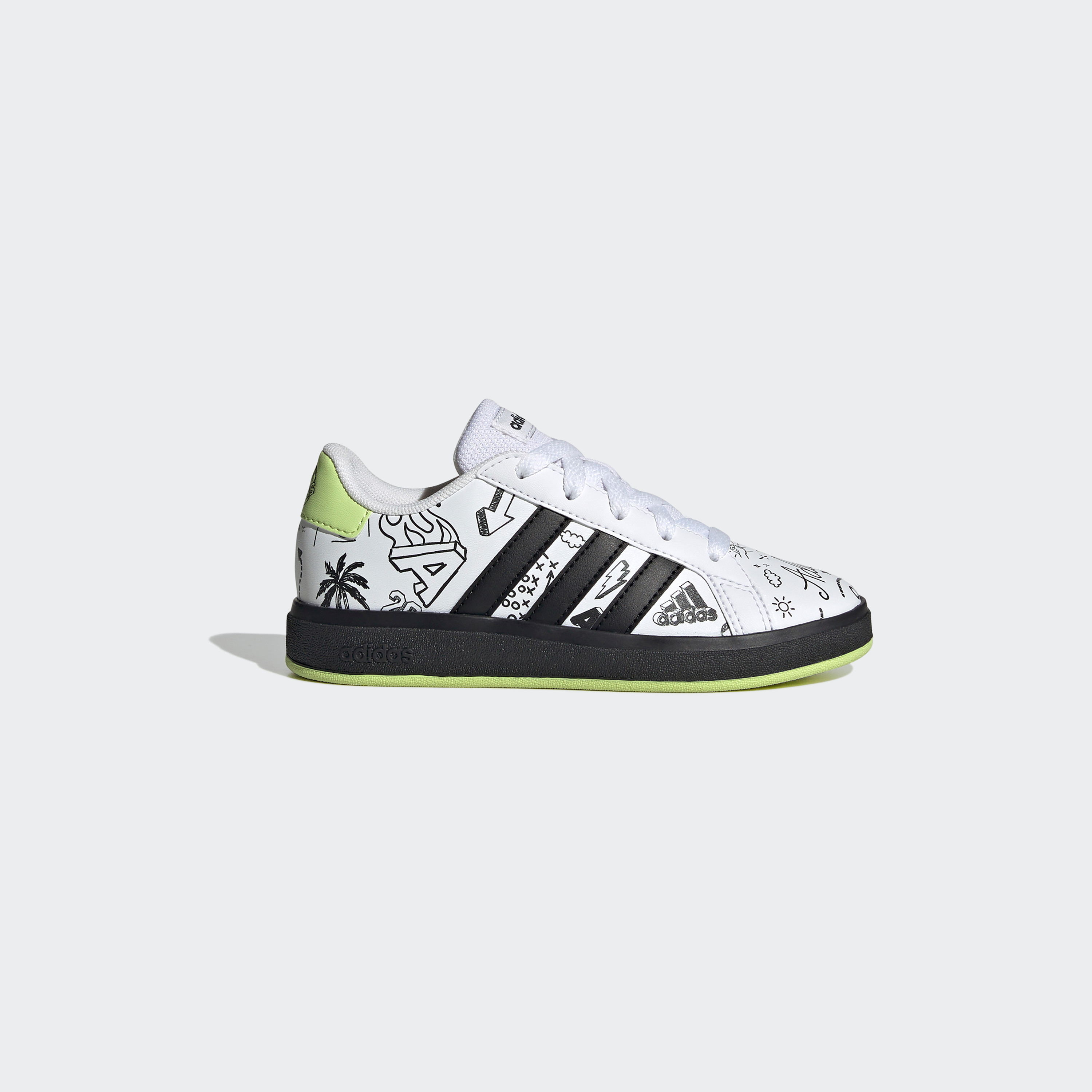 Buy Adidas Kids Grand Court Lifestyle Lace Up Sneakers OE Online