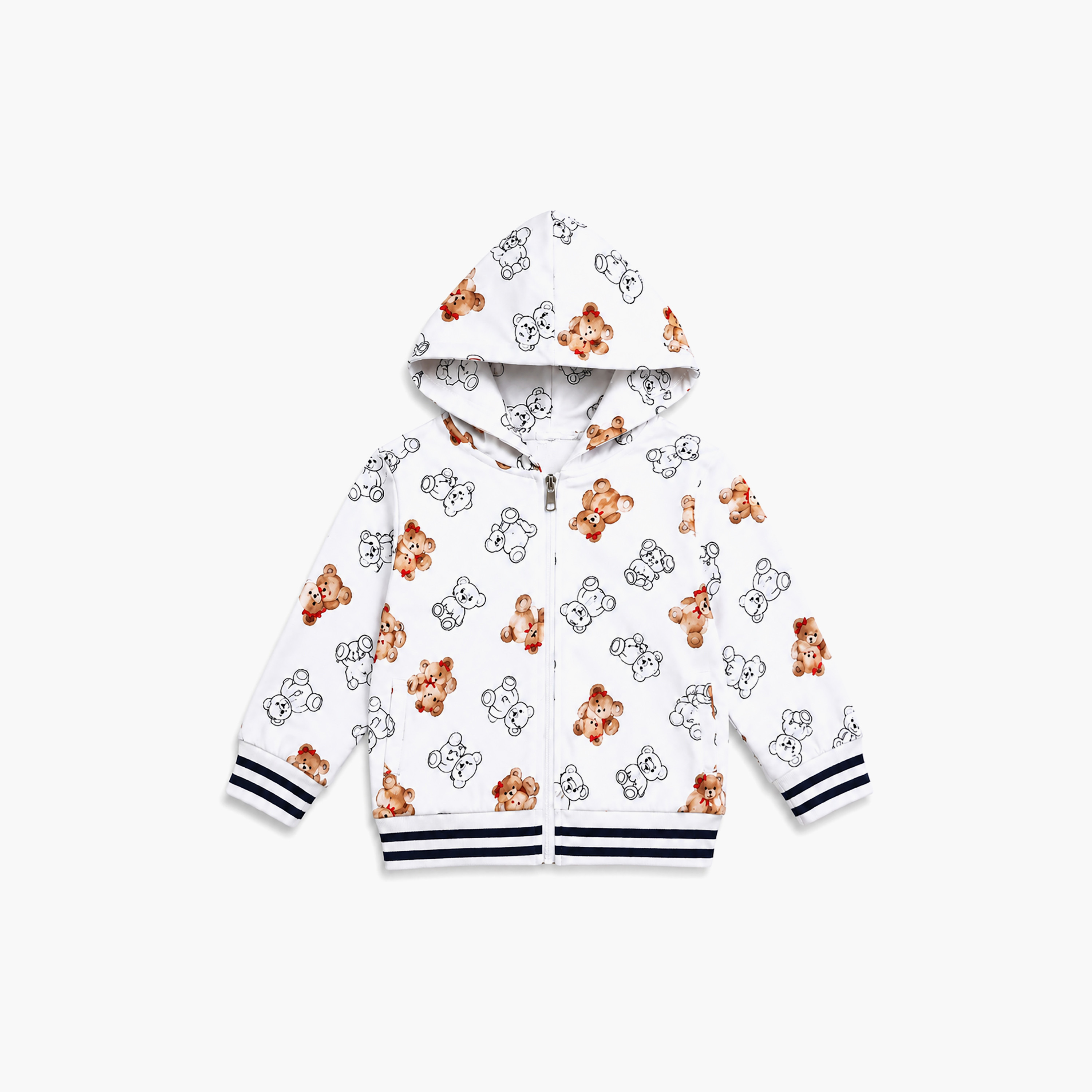 طقم 3 قطع هودي بسحاب مطبوع مع توب وبنطلون جوجر من فيكتور آند جين-baby-girls-clothing-setsandcoords-image-6