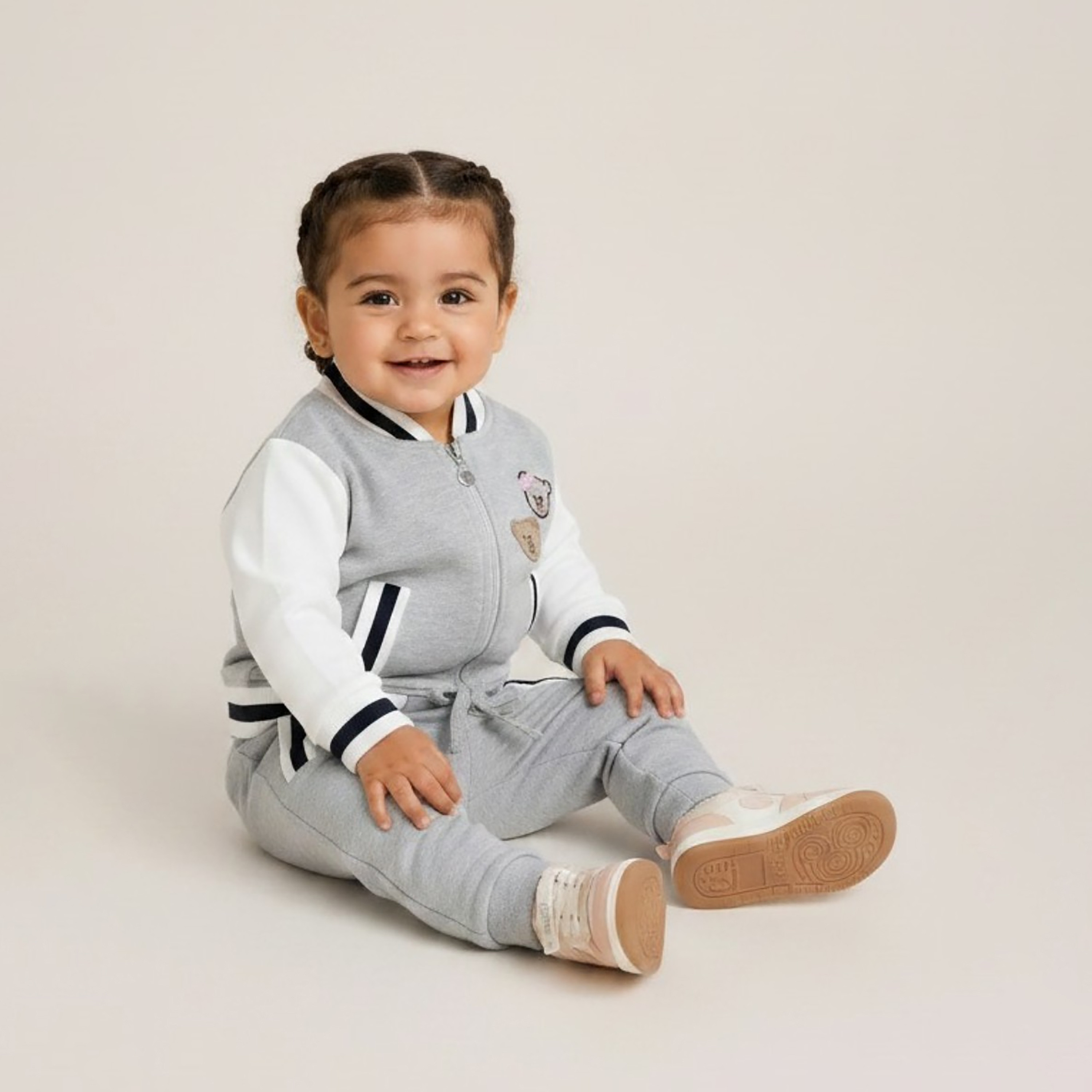 Victor and Jane Embroidered Long Sleeves Zipped Jacket & Joggers Set-baby-girls-clothing-setsandcoords-image-2