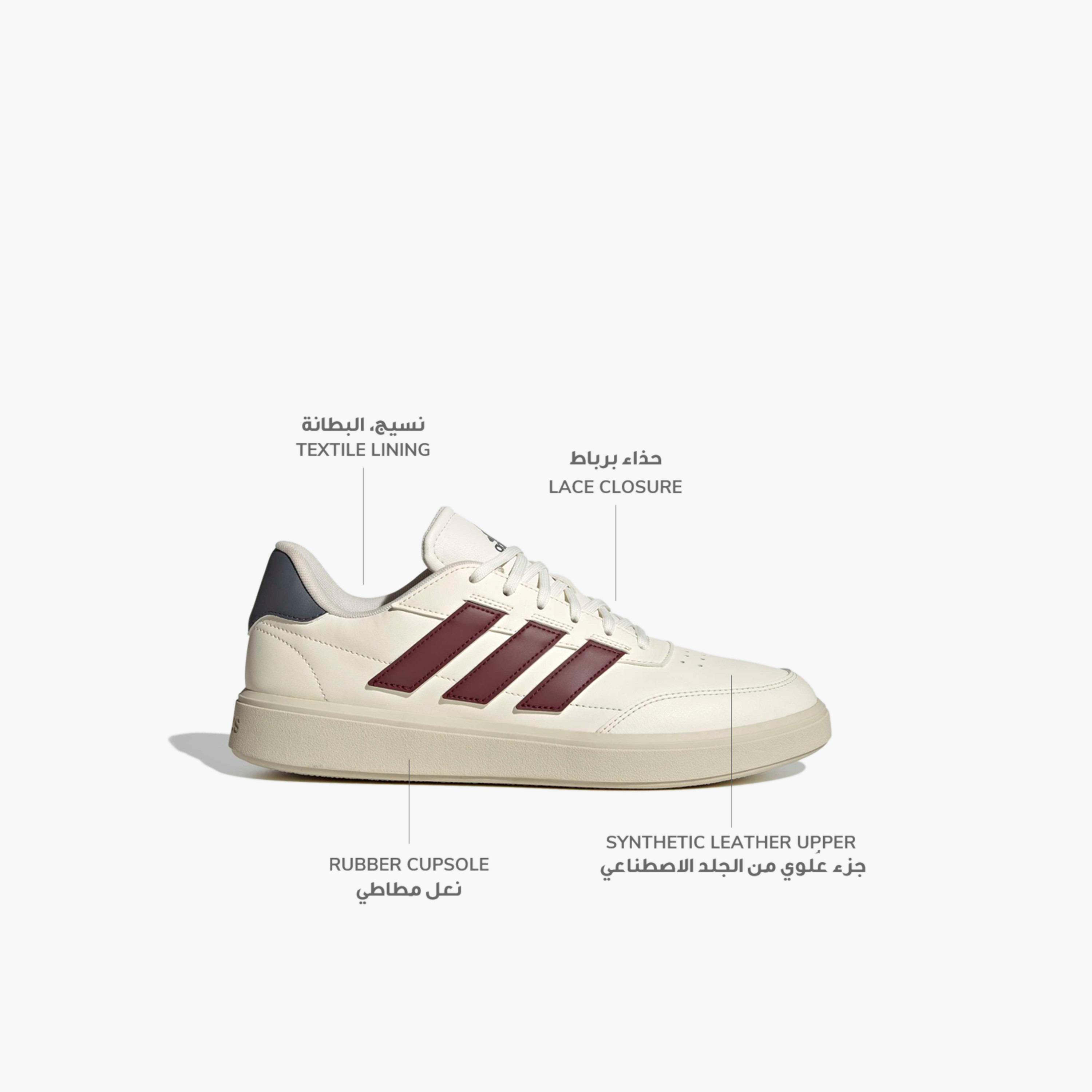 Adidas Men Courtblock Lace-Up Sneakers-sports-men-shoes-image-2