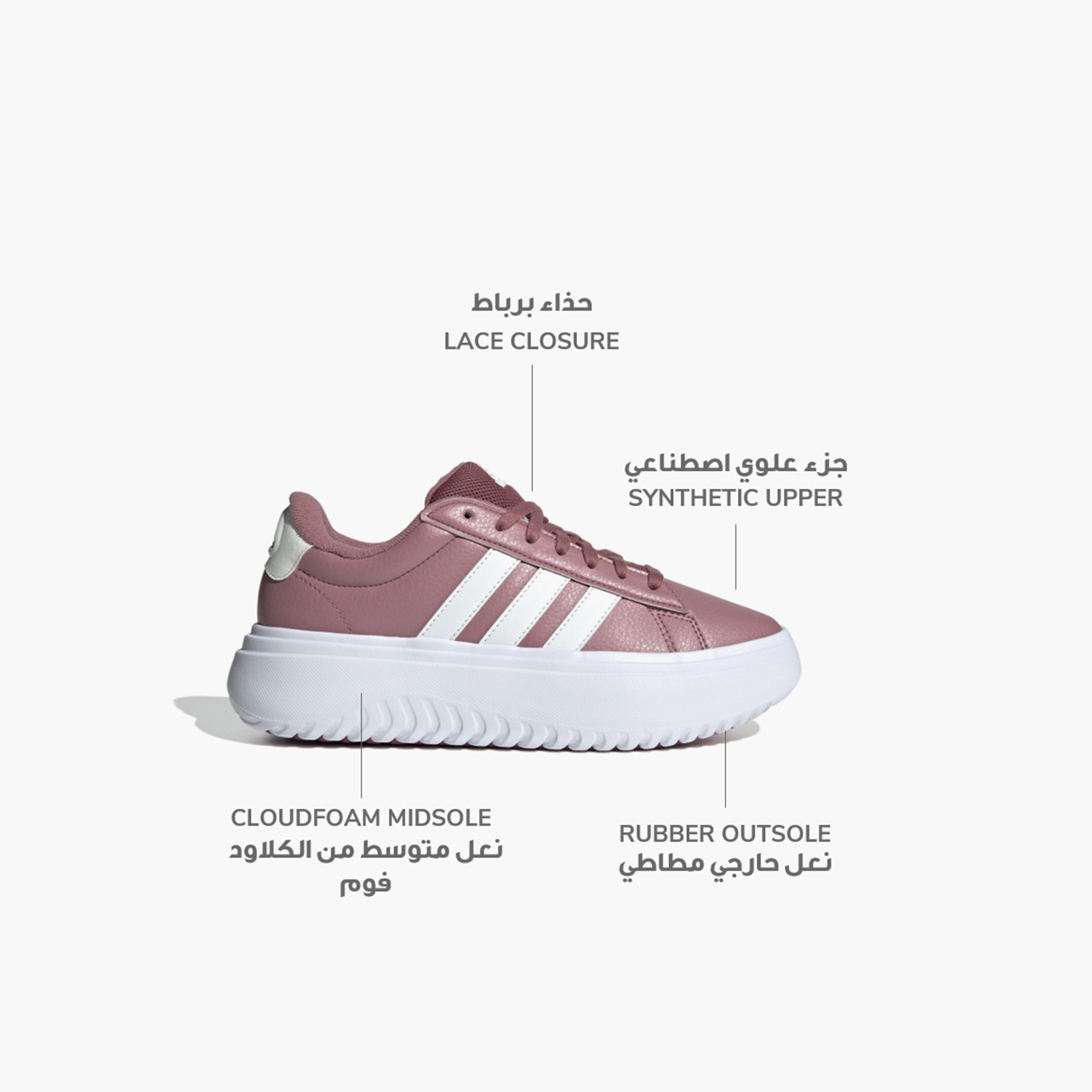 سنيكرز نسائي ذو جراند كورت بلاتفورم من أديداس | OE-sports-women-shoes-image-2
