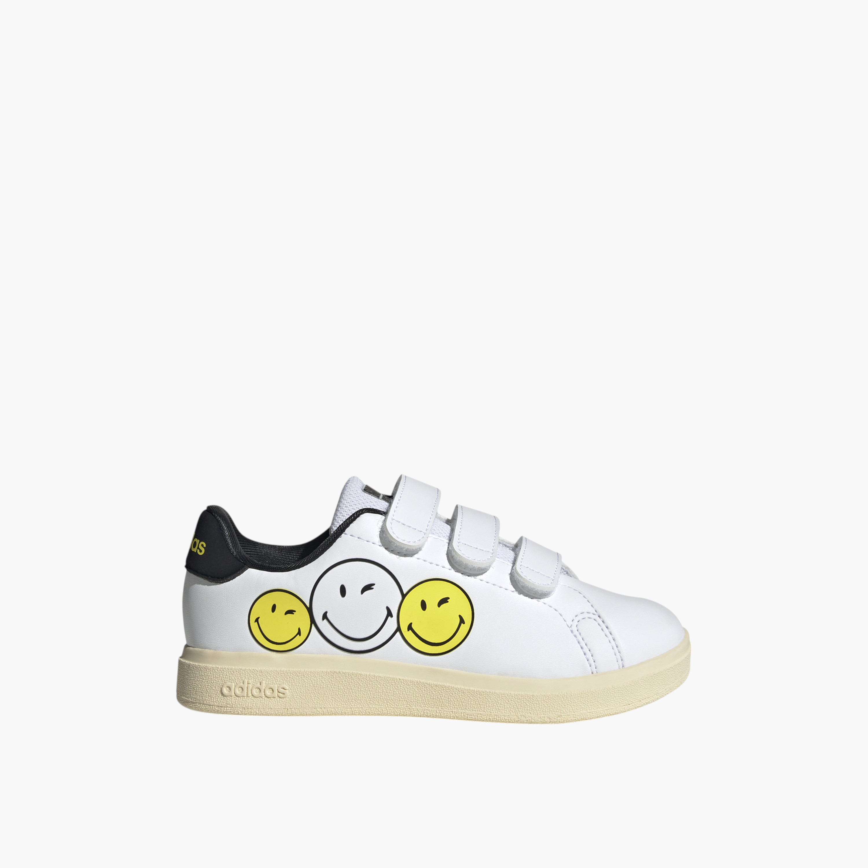 adidas Kids' ADVANTAGE SMILEY CF Sneakers with Hook and Loop Closure - IH6251-boys-shoes-sneakers-image-2