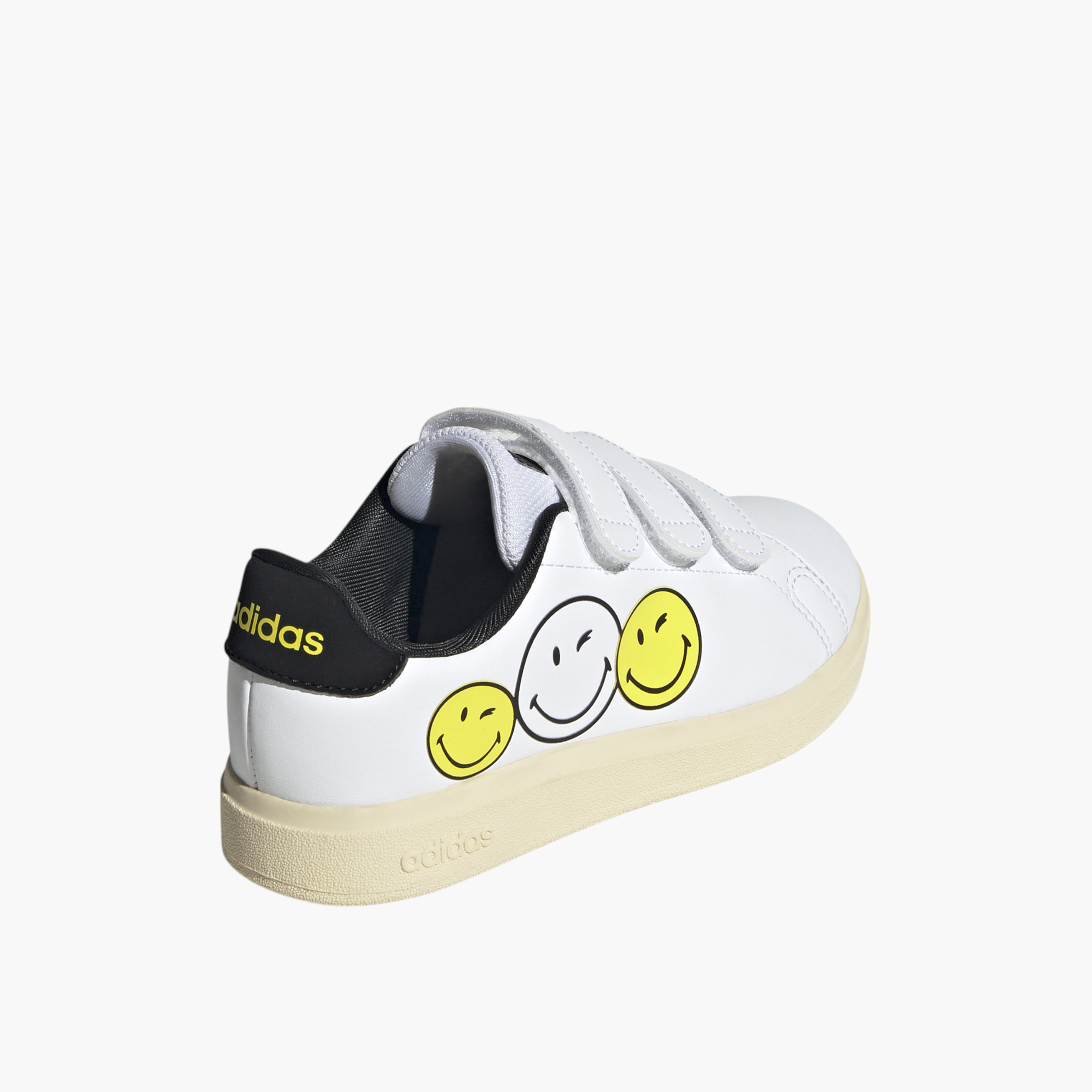adidas Kids' ADVANTAGE SMILEY CF Sneakers with Hook and Loop Closure - IH6251-boys-shoes-sneakers-image-4