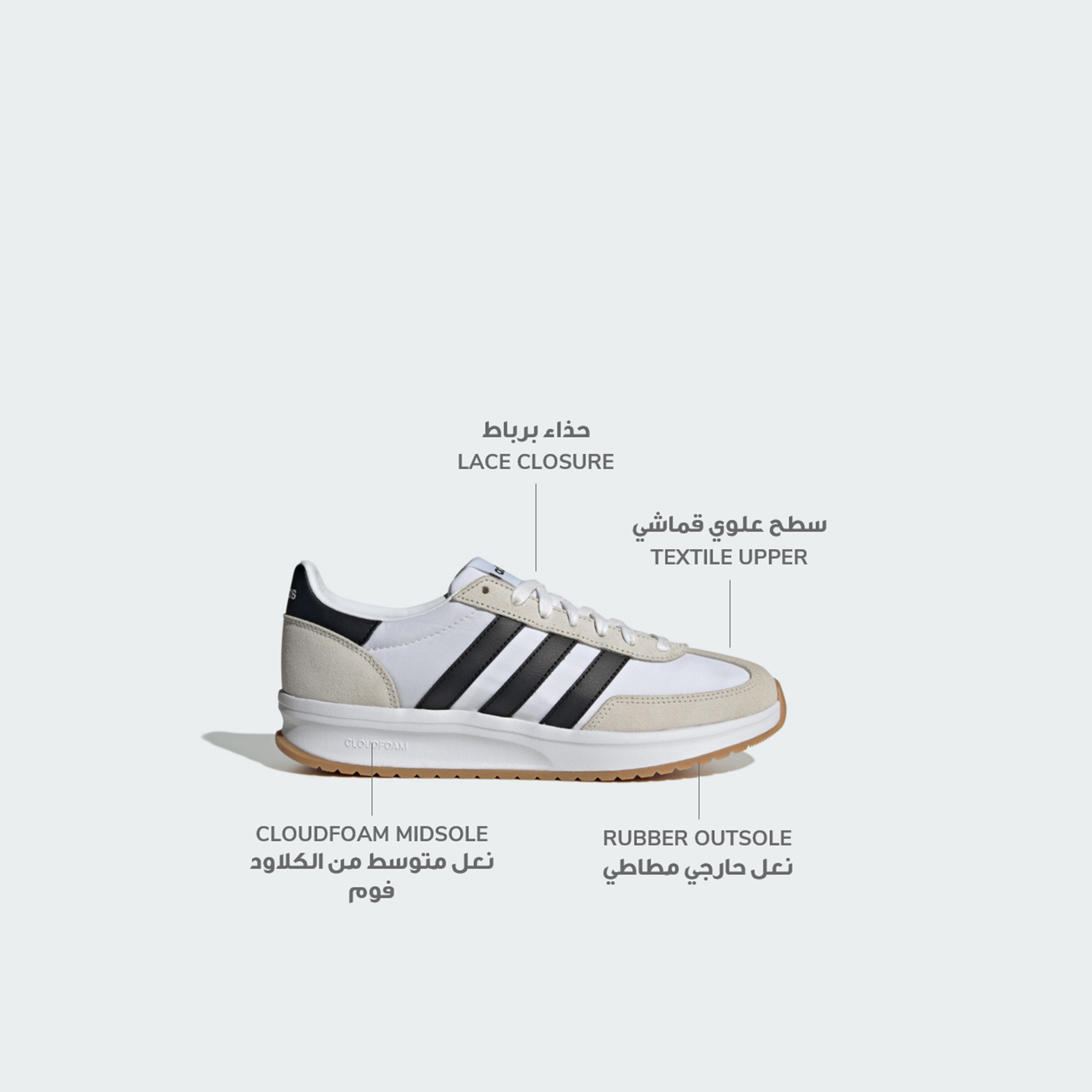 أديداس - حذاء رياضي رن 70S 2.0 برباط وكاحل منخفض للرجال | OE-sports-men-shoes-image-2