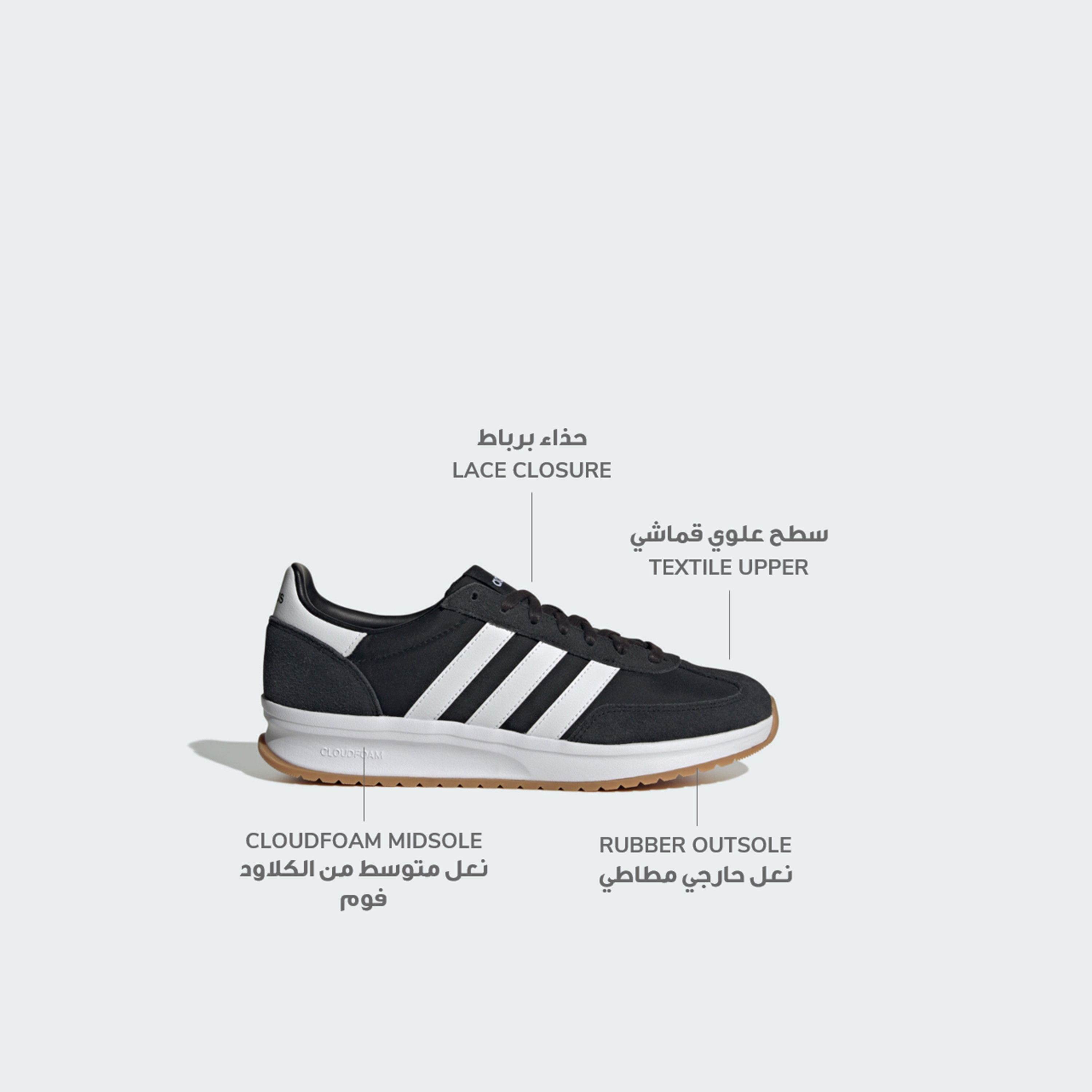 adidas Men's Run 70S 2.0 Lace-Up Low Ankle Sneakers | OE-sports-men-shoes-image-10
