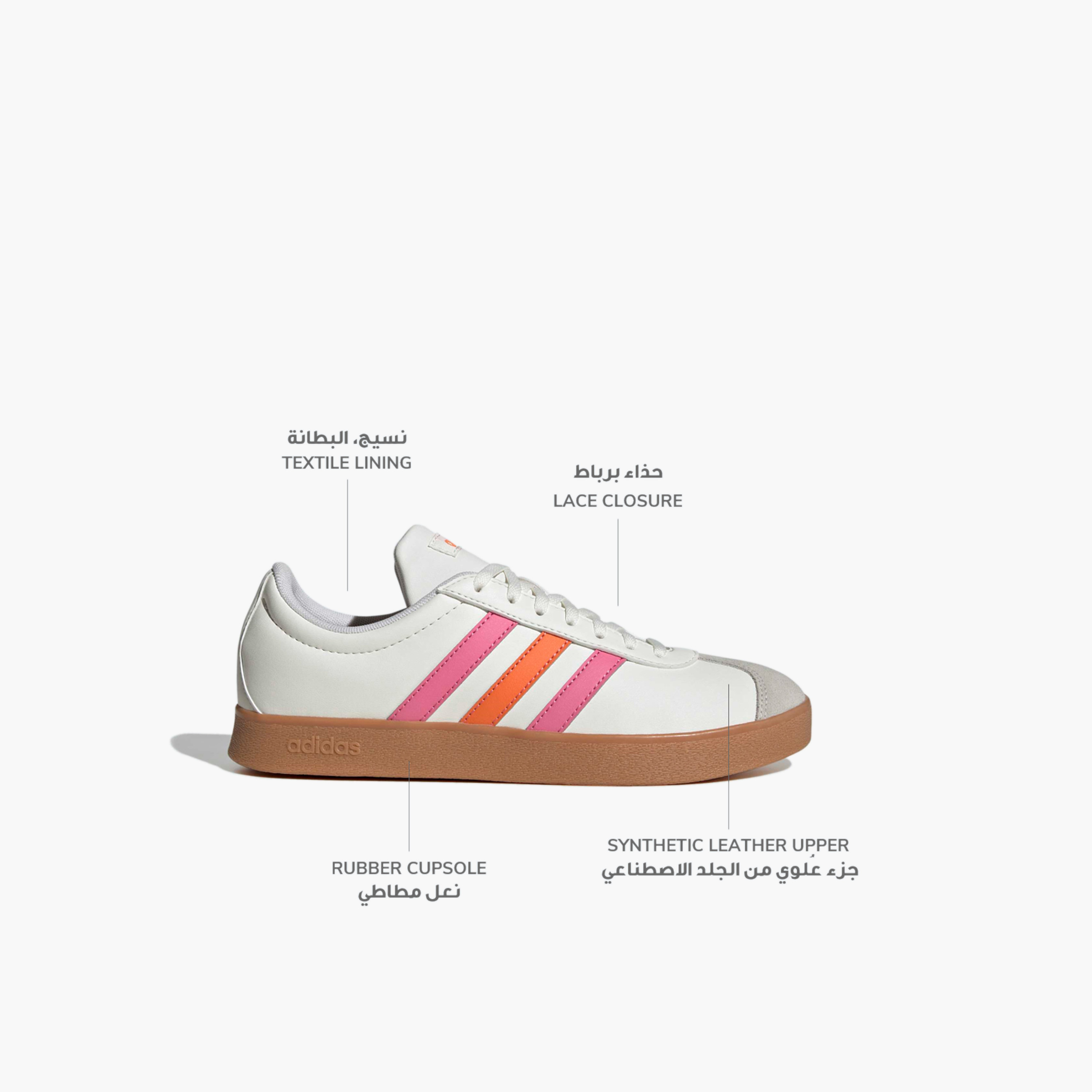 Adidas Women VL Court Base Lace-Up Ankle Sneakers-sports-women-shoes-image-2