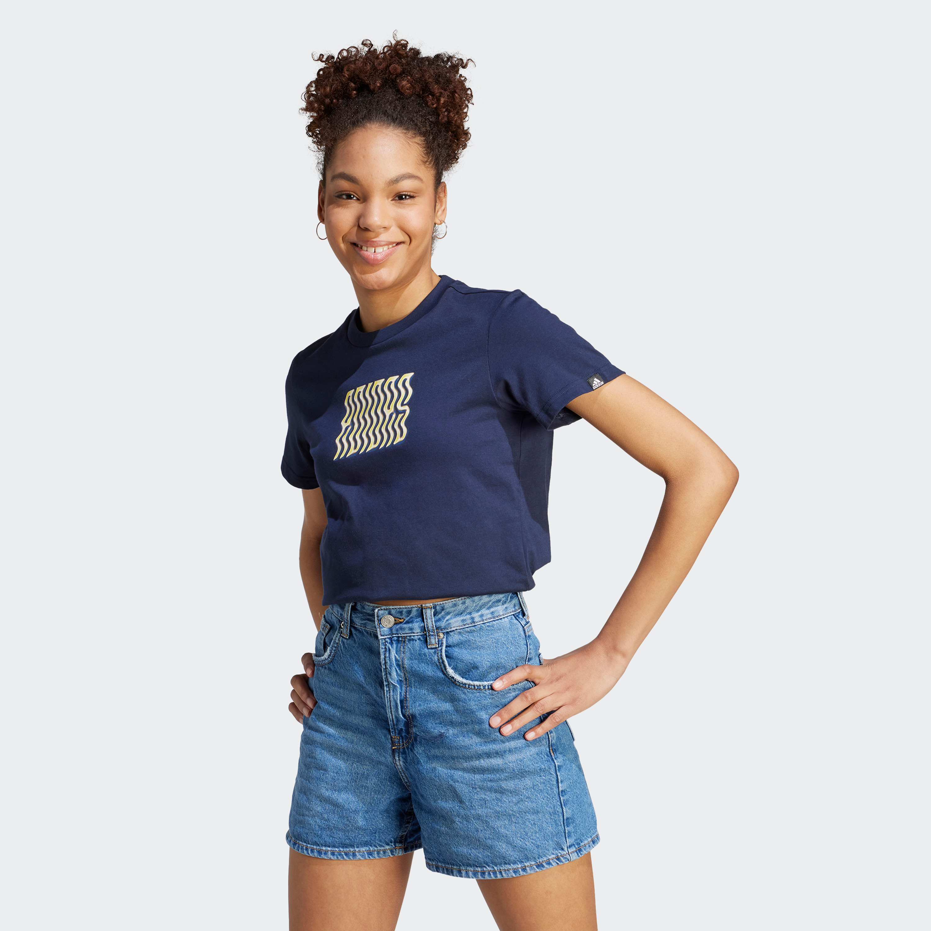 Adidas Women Vibrant Print Graphic T-Shirt | OE-women-clothing-tshirts-image-1