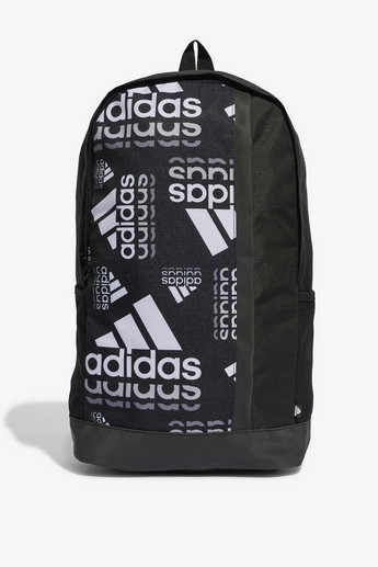 Shop Adidas Logo Print Backpack with Adjustable Straps Online
