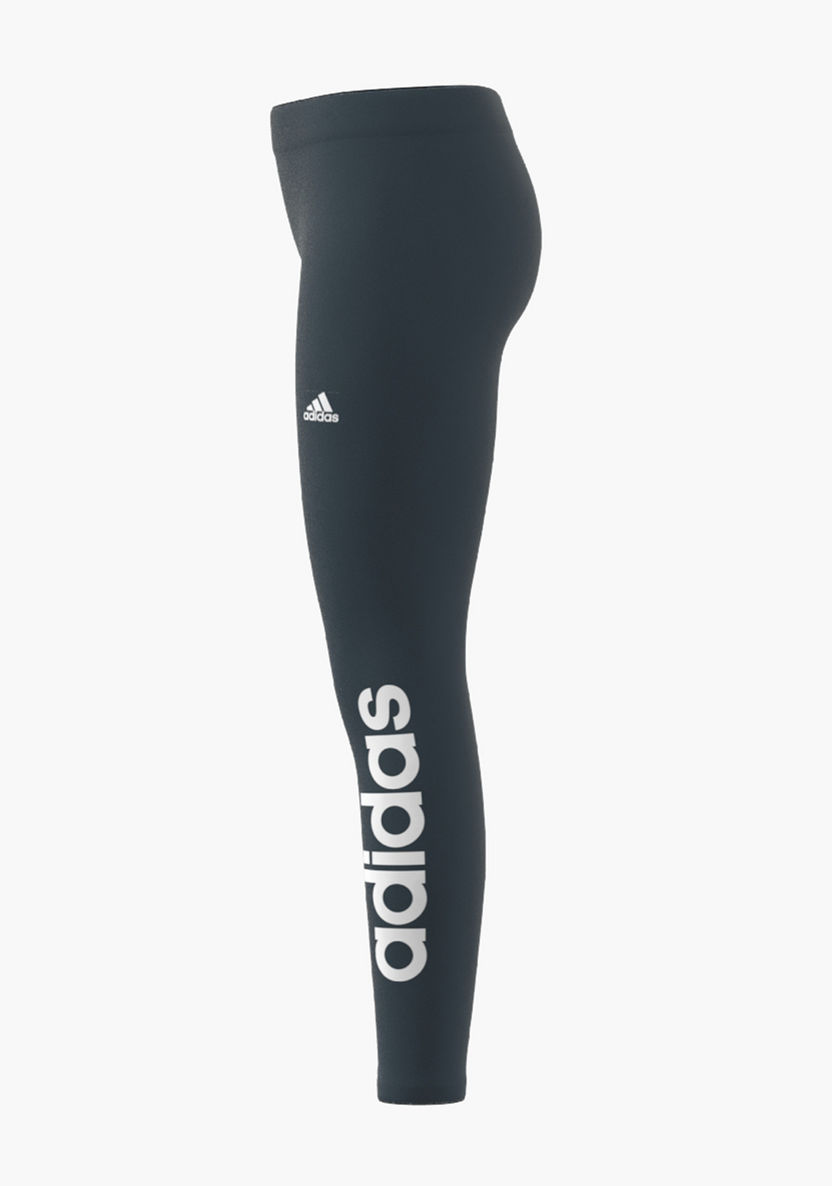 adidas Logo Print Leggings with Elasticated Waistband-Bottoms-image-6