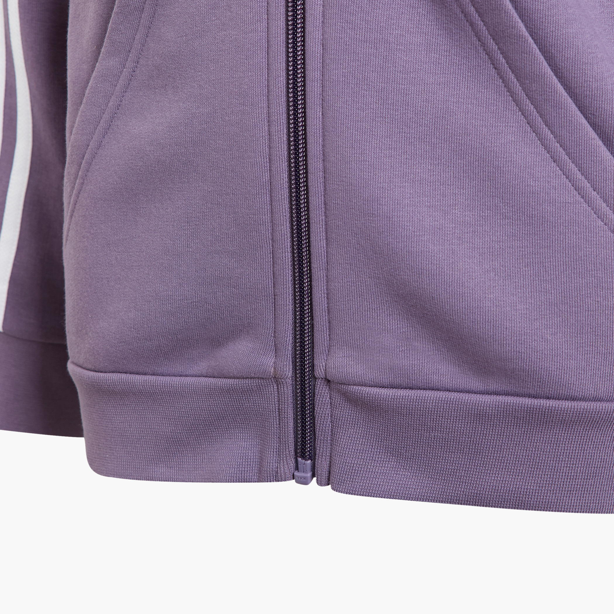 adidas Logo Print Zip Through Hoodie with Kangaroo Pocket-girls-clothing-sweatshirts-image-6