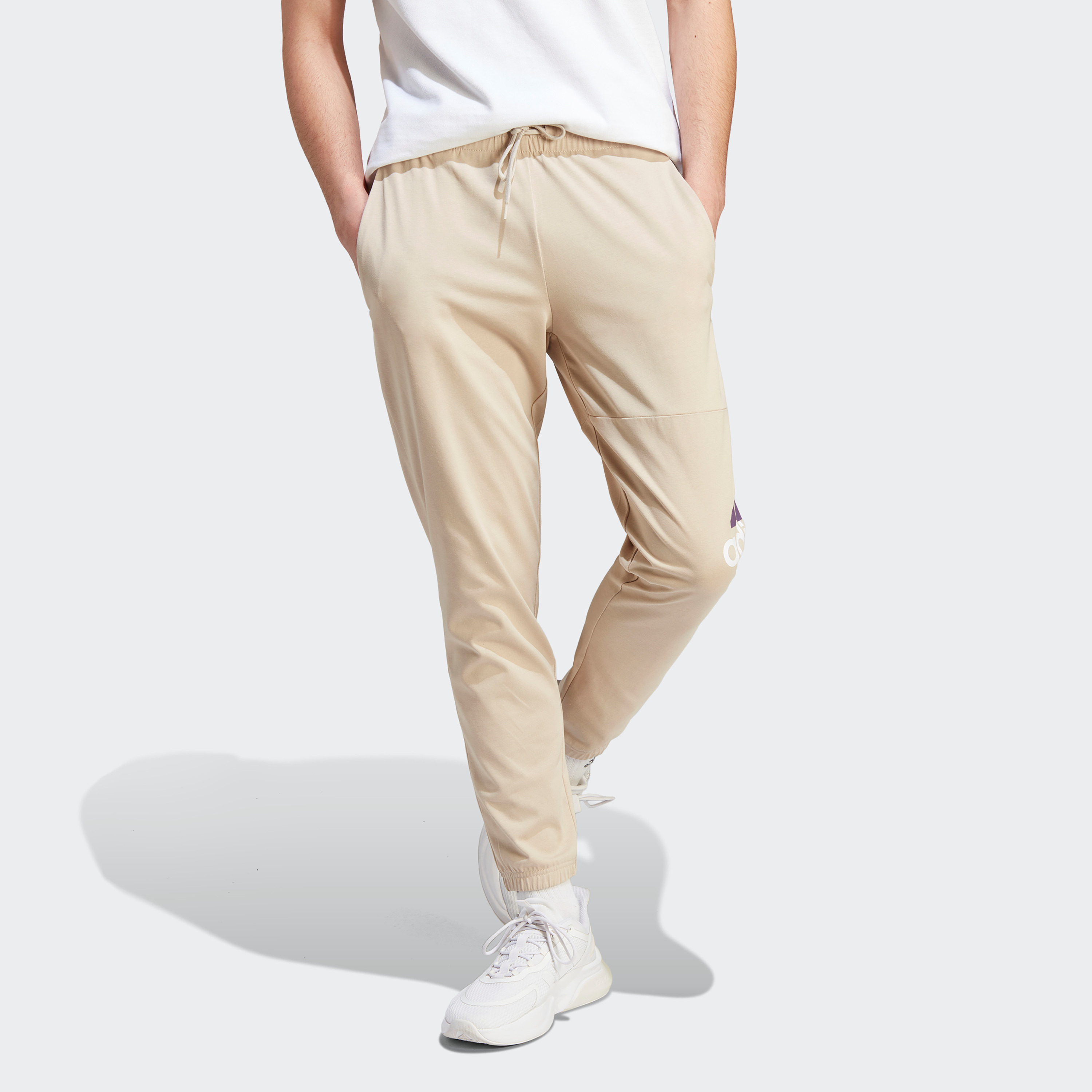 Adidas Men Essentials Single Jersey Tapered Badge of Sport Joggers | OE-sports-men-clothing-bottoms-image-13