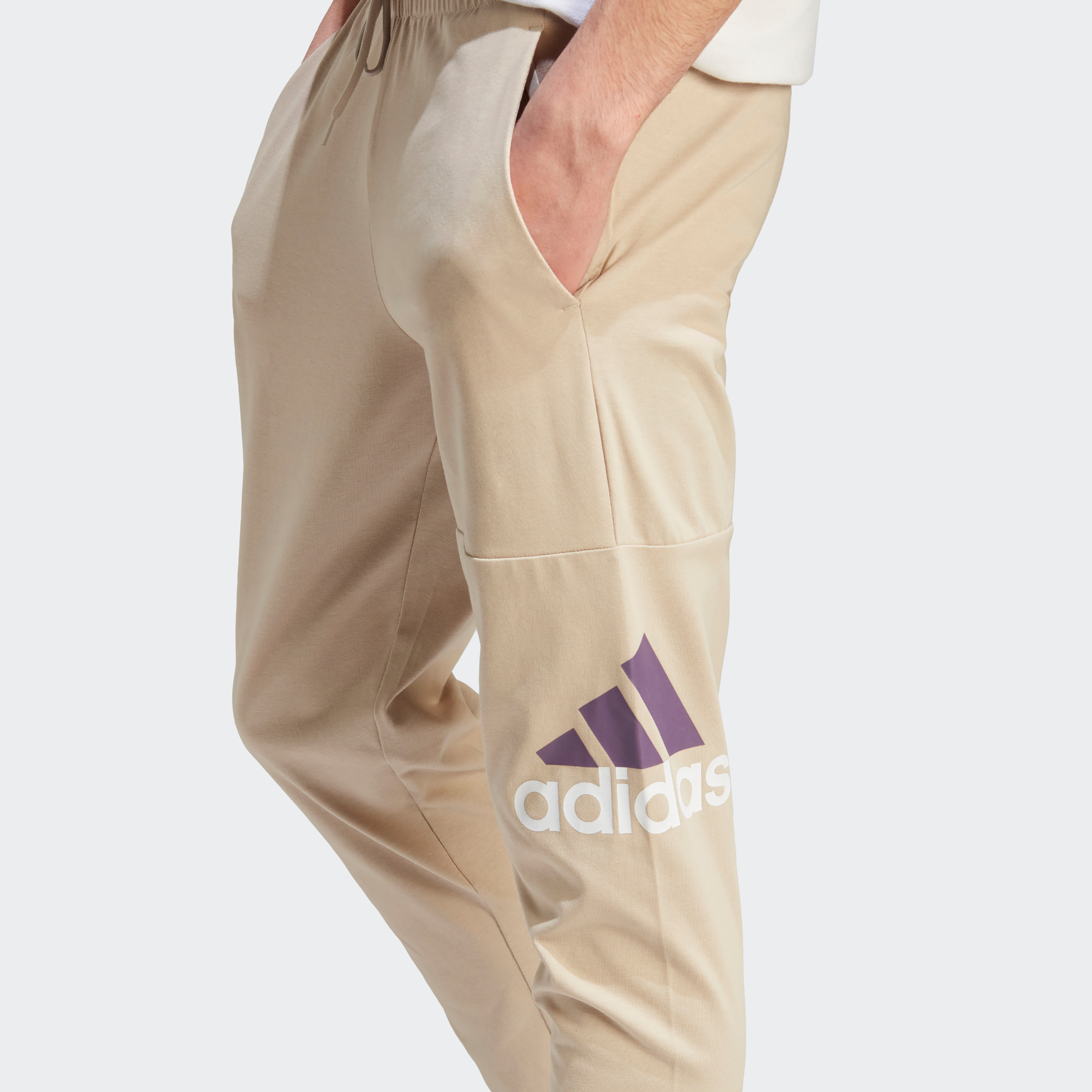 Adidas Men Essentials Single Jersey Tapered Badge of Sport Joggers | OE-sports-men-clothing-bottoms-image-15
