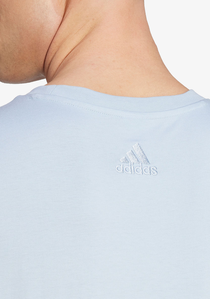 Adidas Logo Print T-shirt with Crew Neck and Short Sleeves-T Shirts & Vests-image-4